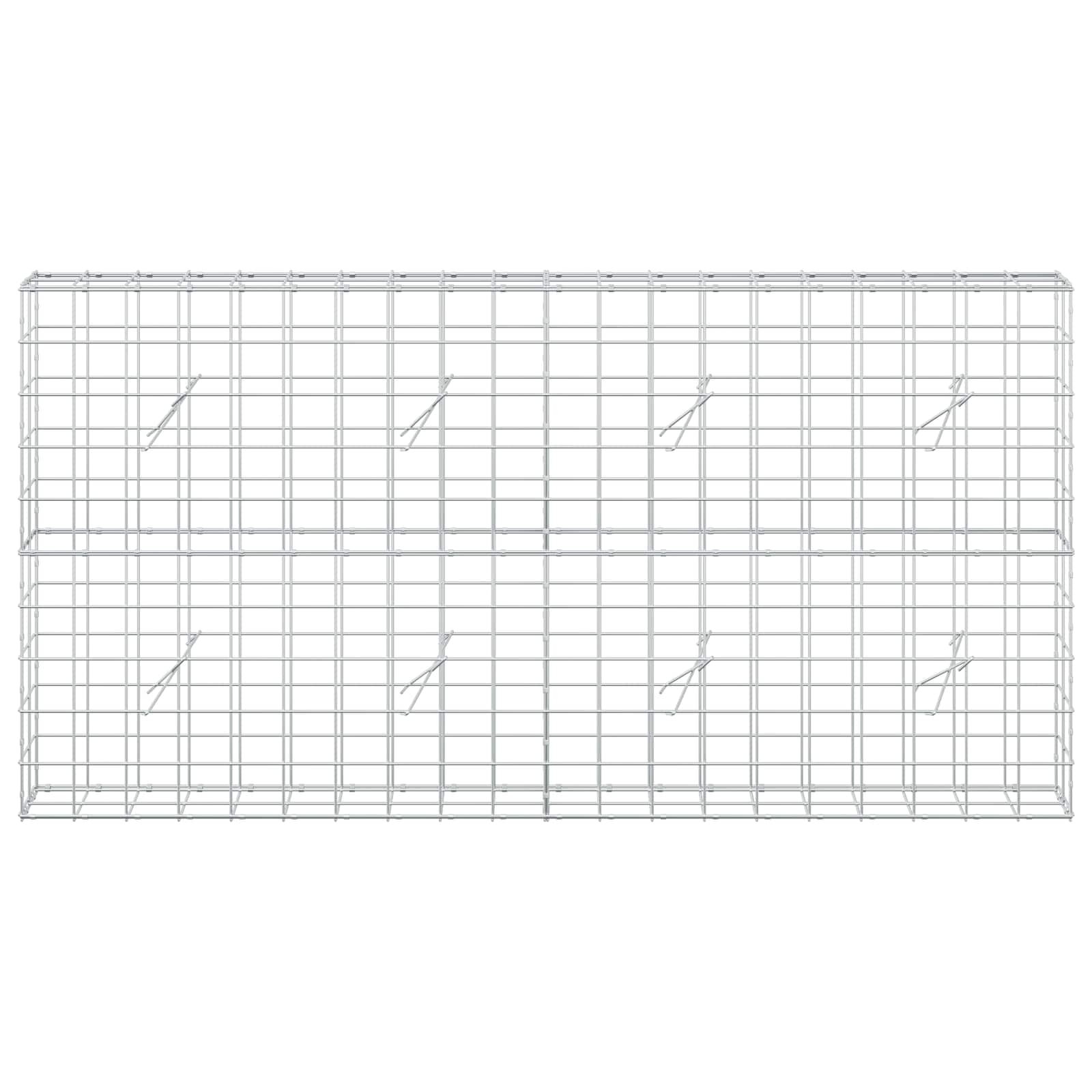 Gabion z žico 5 mm in mrežo 10x10 cm 200x20x100 cm