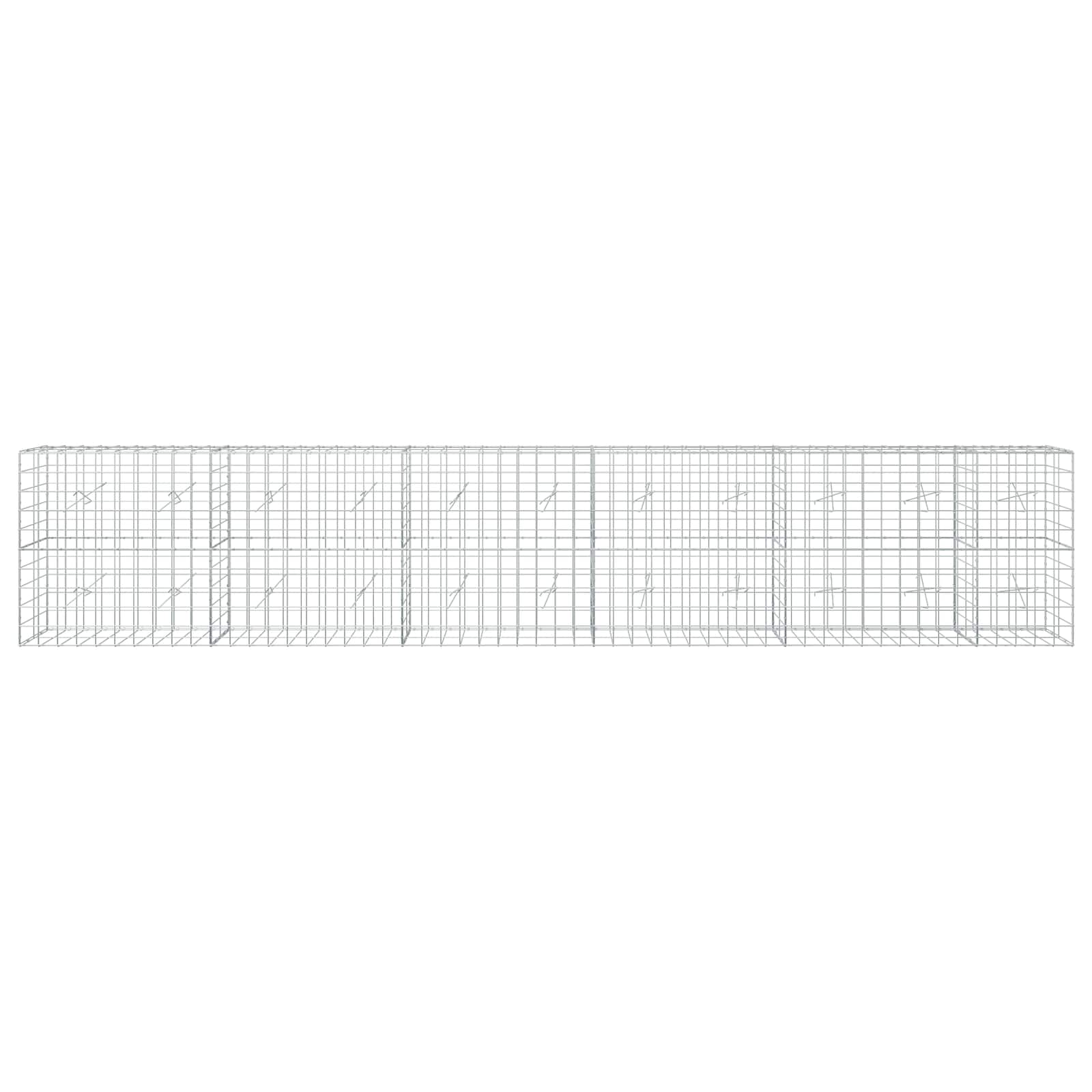 Gabion z žico 5 mm in mrežo 10x10 cm 550x20x100 cm
