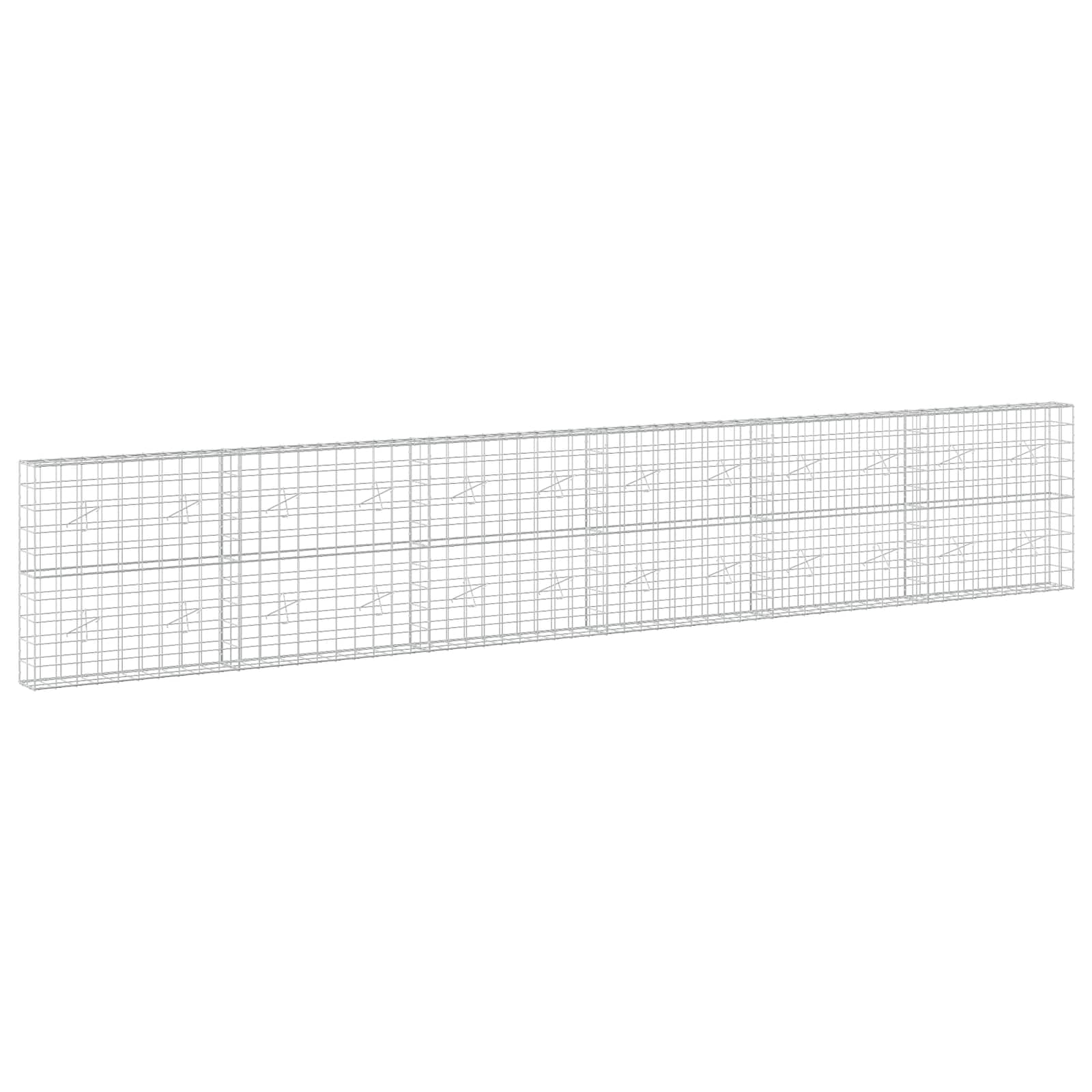 Gabion z žico 5 mm in mrežo 10x10 cm 600x20x100 cm