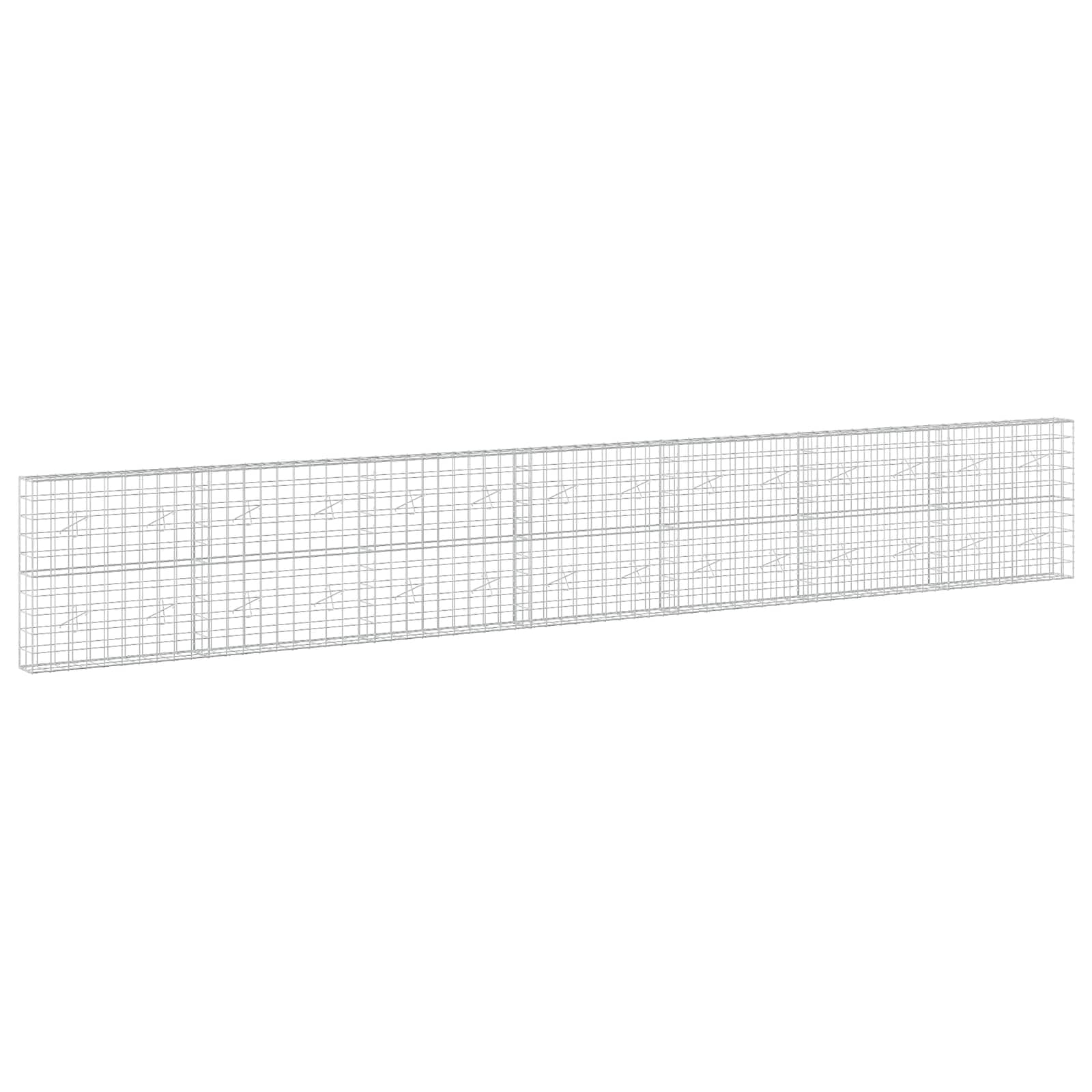 vidaXL Gabion s drátem 5 mm a síťkou 10x10 cm 700x20x100 cm