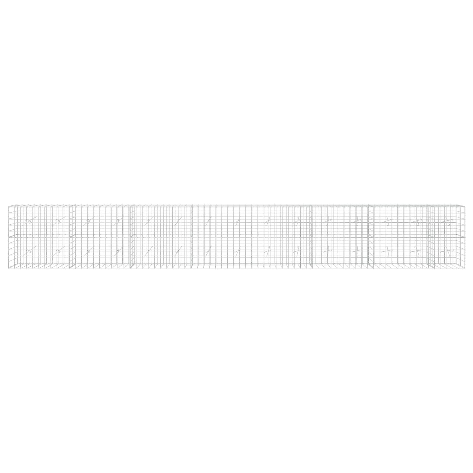 Gabion z žico 5 mm in mrežo 10x10 cm 750x20x100 cm