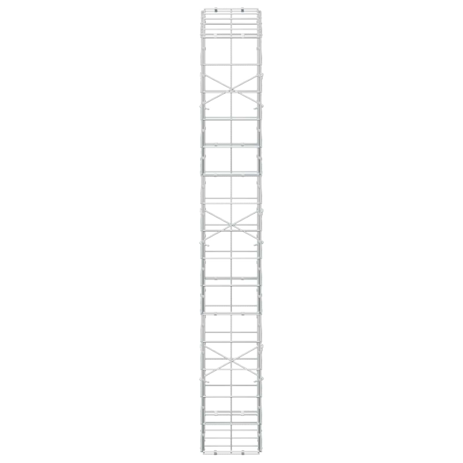 Gabion z žico 5 mm in mrežo 10x10 cm 50x20x150 cm