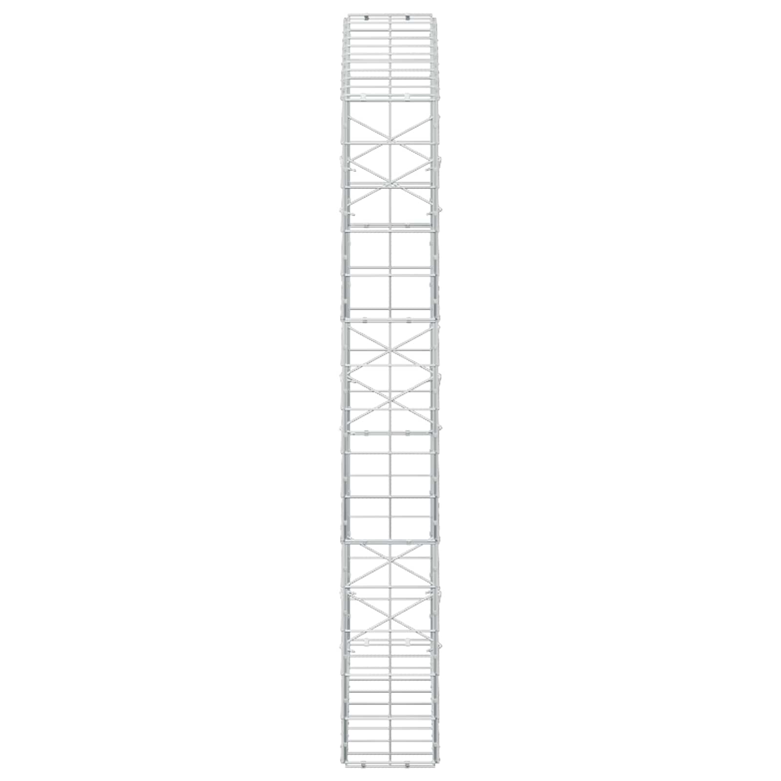 Gabion z žico 5 mm in mrežo 10x10 cm 100x20x150 cm