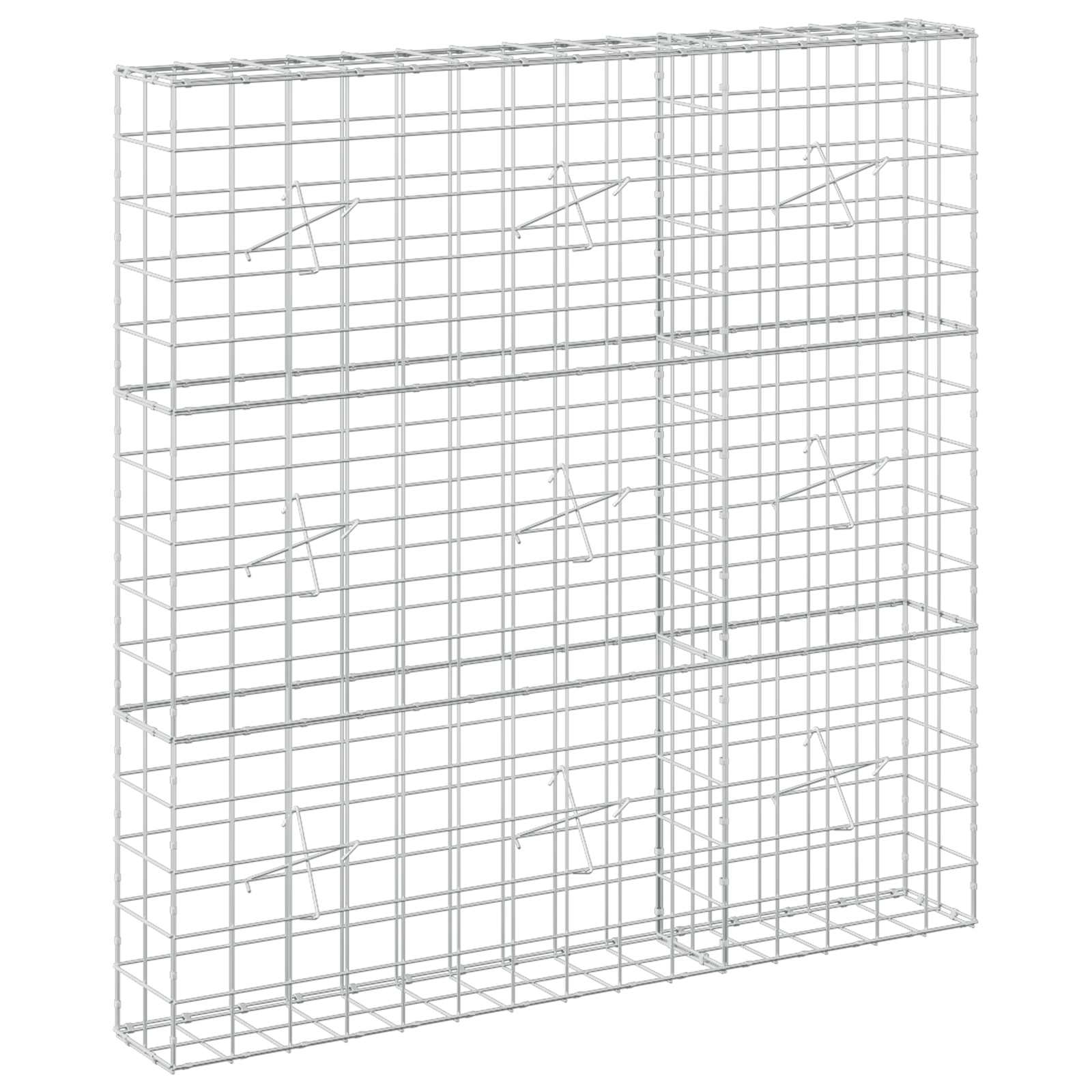 Gabion z žico 5 mm in mrežo 10x10 cm 150x20x150 cm