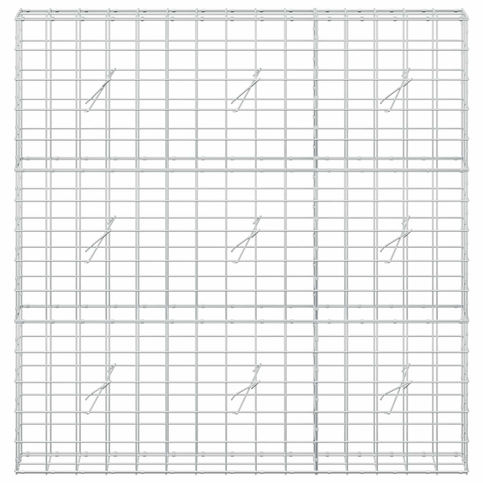 Gabion z žico 5 mm in mrežo 10x10 cm 150x20x150 cm