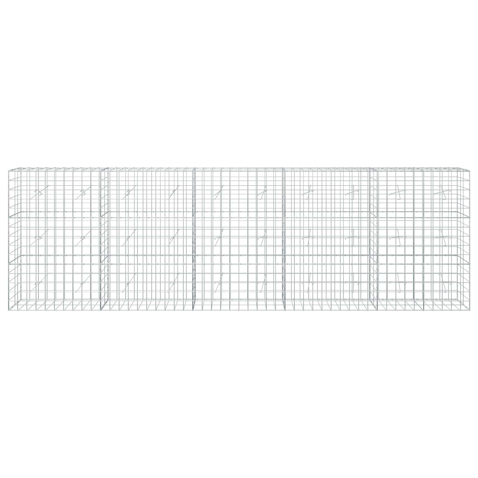 Gabion z žico 5 mm in mrežo 10x10 cm 500x20x150 cm