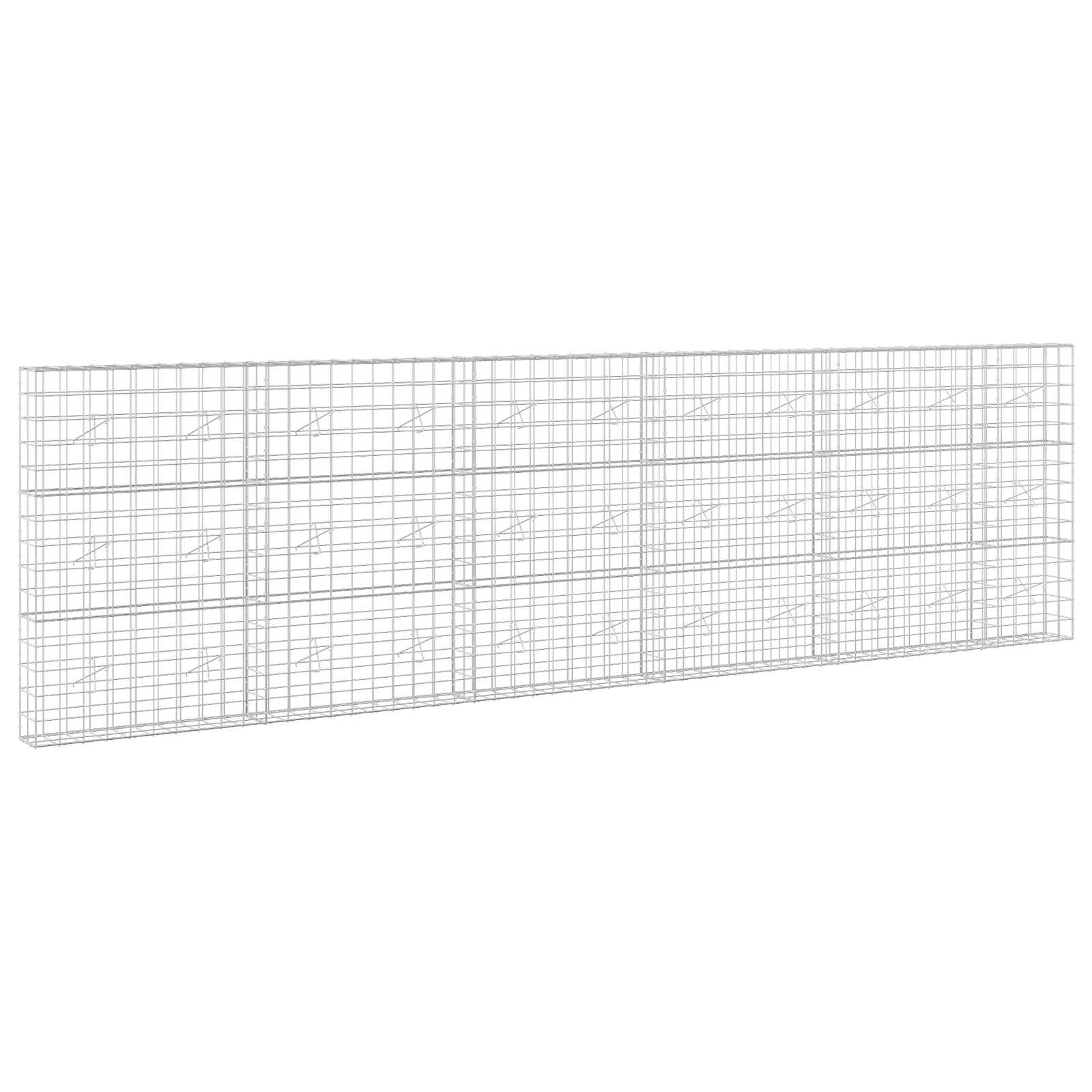 vidaXL Gabion s drátem 5 mm a síťkou 10x10 cm 550x20x150 cm