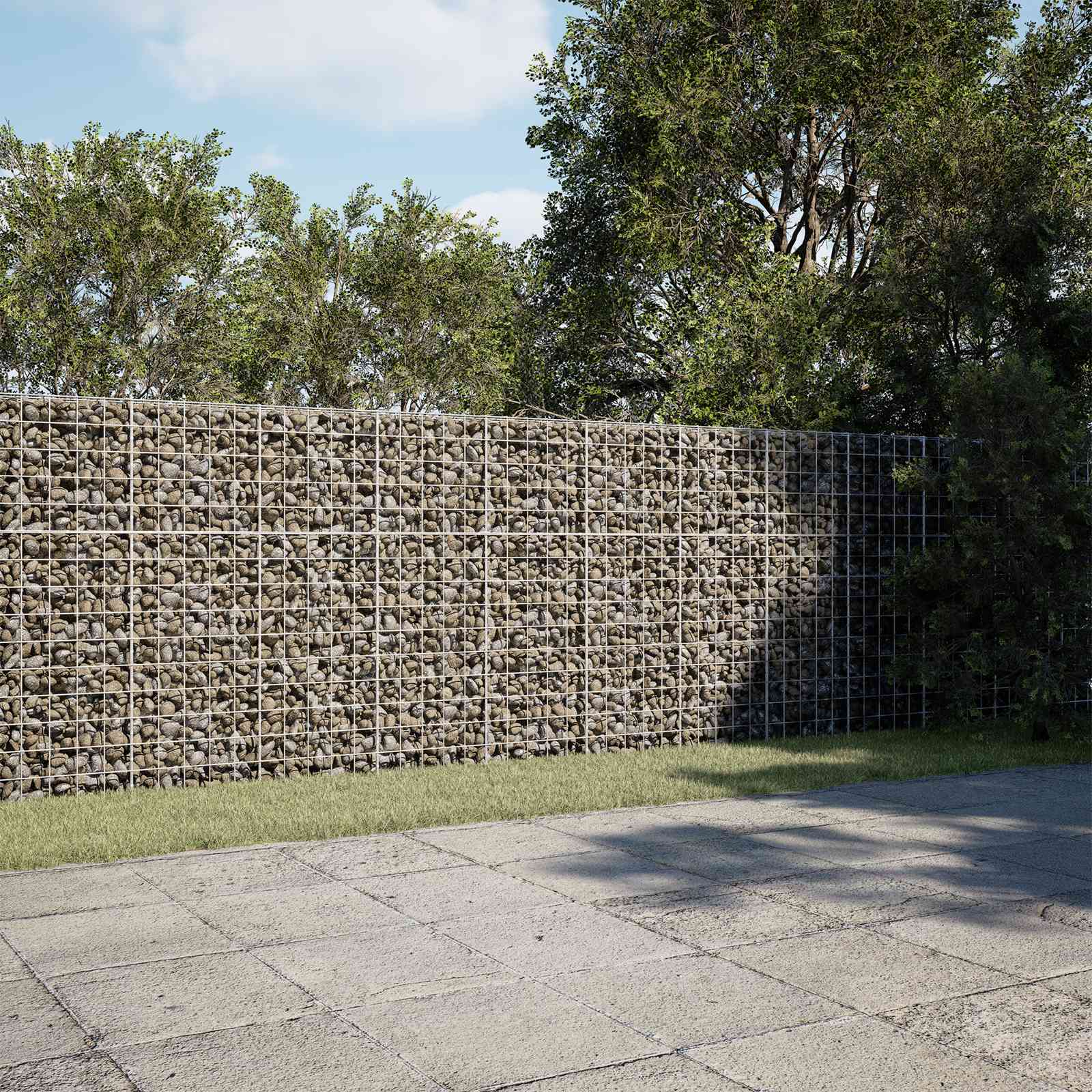 vidaXL Gabion med 5 mm tråd og 10x10 cm net 750x20x150 cm