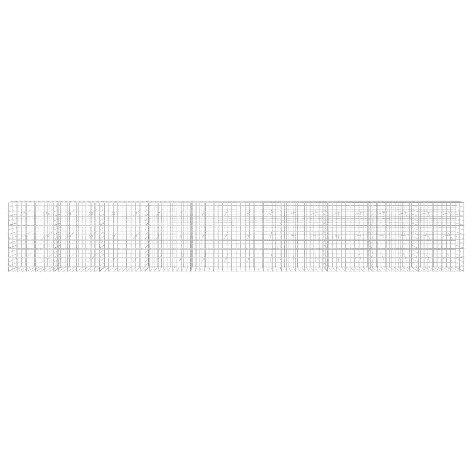 Gabion z žico 5 mm in mrežo 10x10 cm 1000x20x150 cm