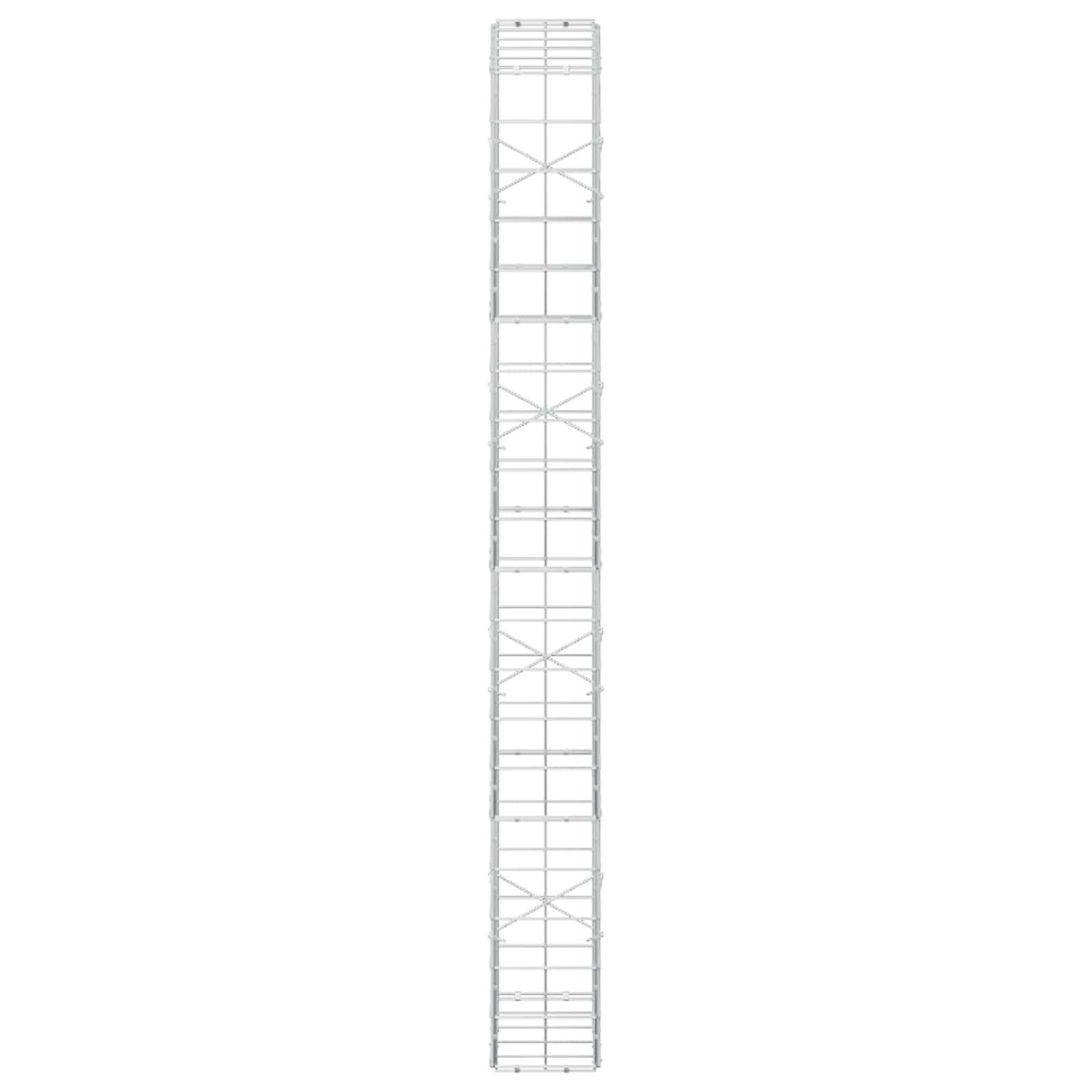 Gabion z žico 5 mm in mrežo 10x10 cm 50x20x200 cm