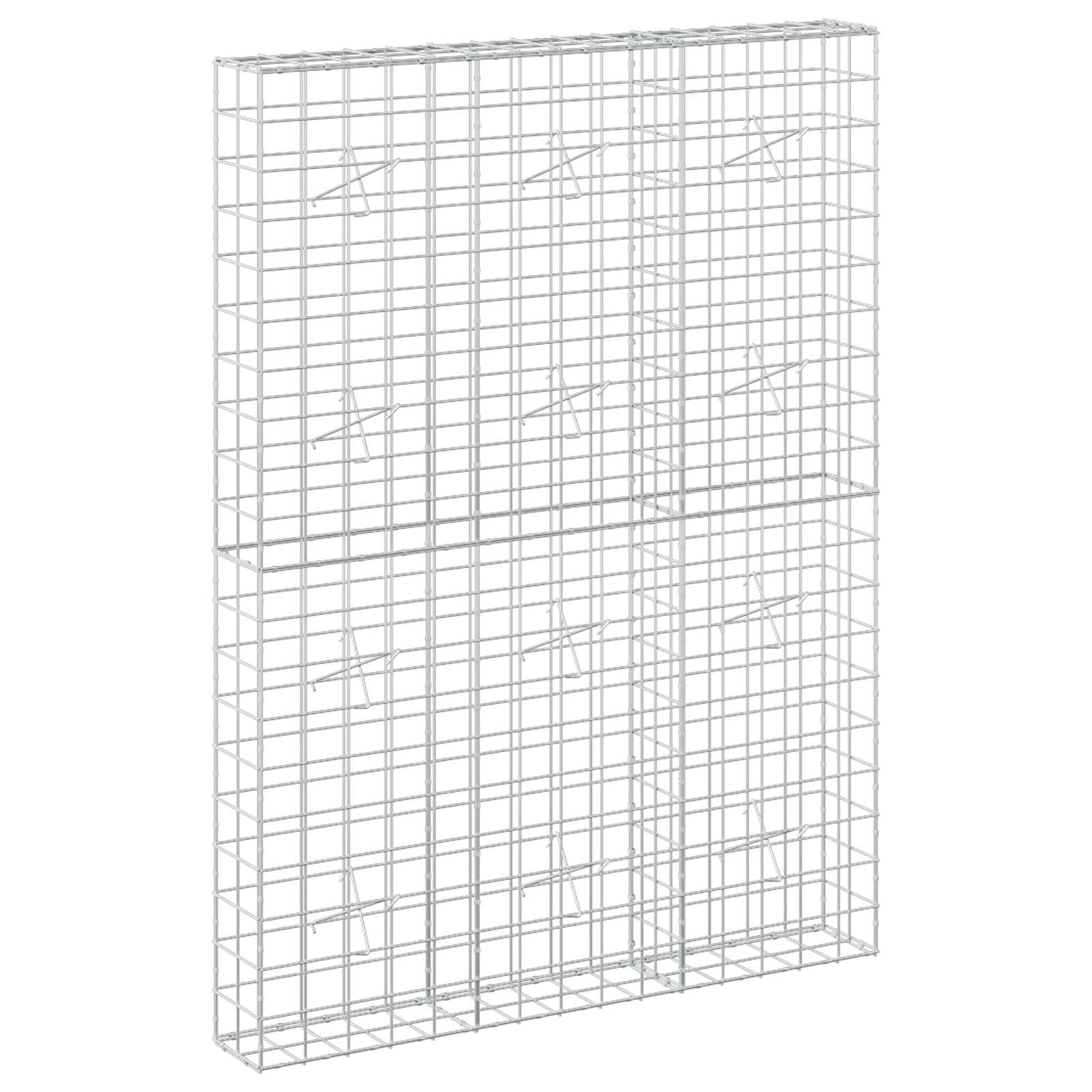 Gabion z žico 5 mm in mrežo 10x10 cm 150x20x200 cm