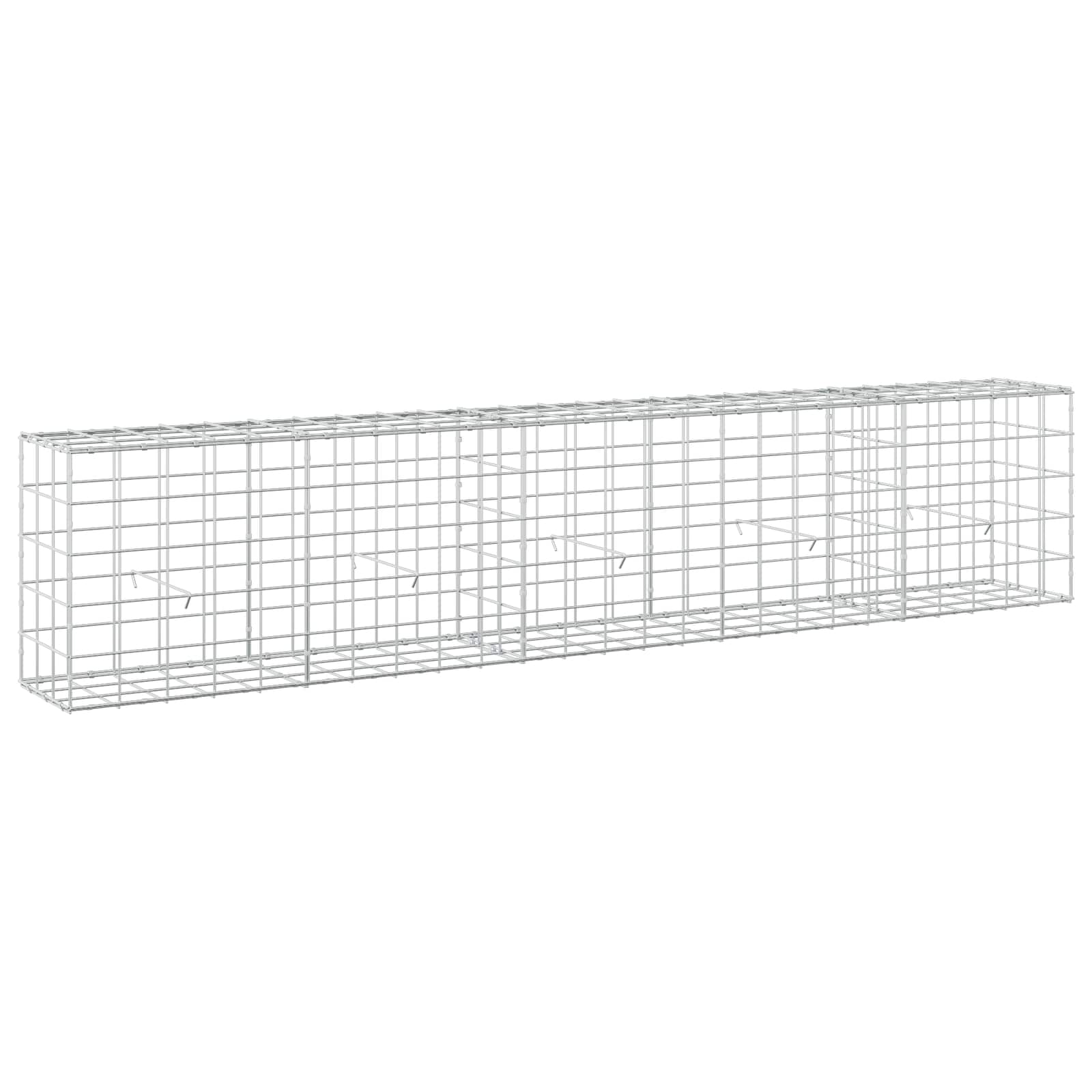 vidaXL Gabione mit 5 mm Draht und 10x10 cm Maschen 250x30x50 cm – Bild 2