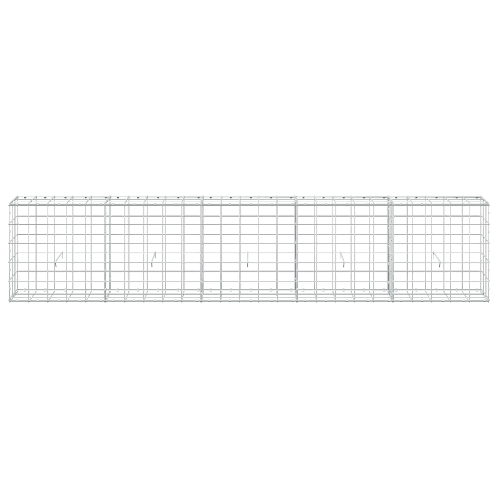 vidaXL Gabione mit 5 mm Draht und 10x10 cm Maschen 250x30x50 cm – Bild 3