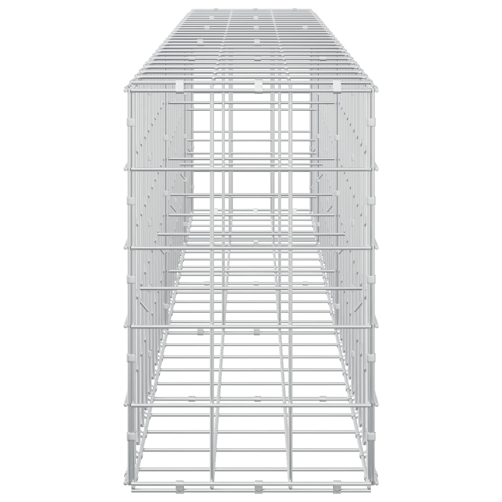 vidaXL Gabione mit 5 mm Draht und 10x10 cm Maschen 250x30x50 cm – Bild 4