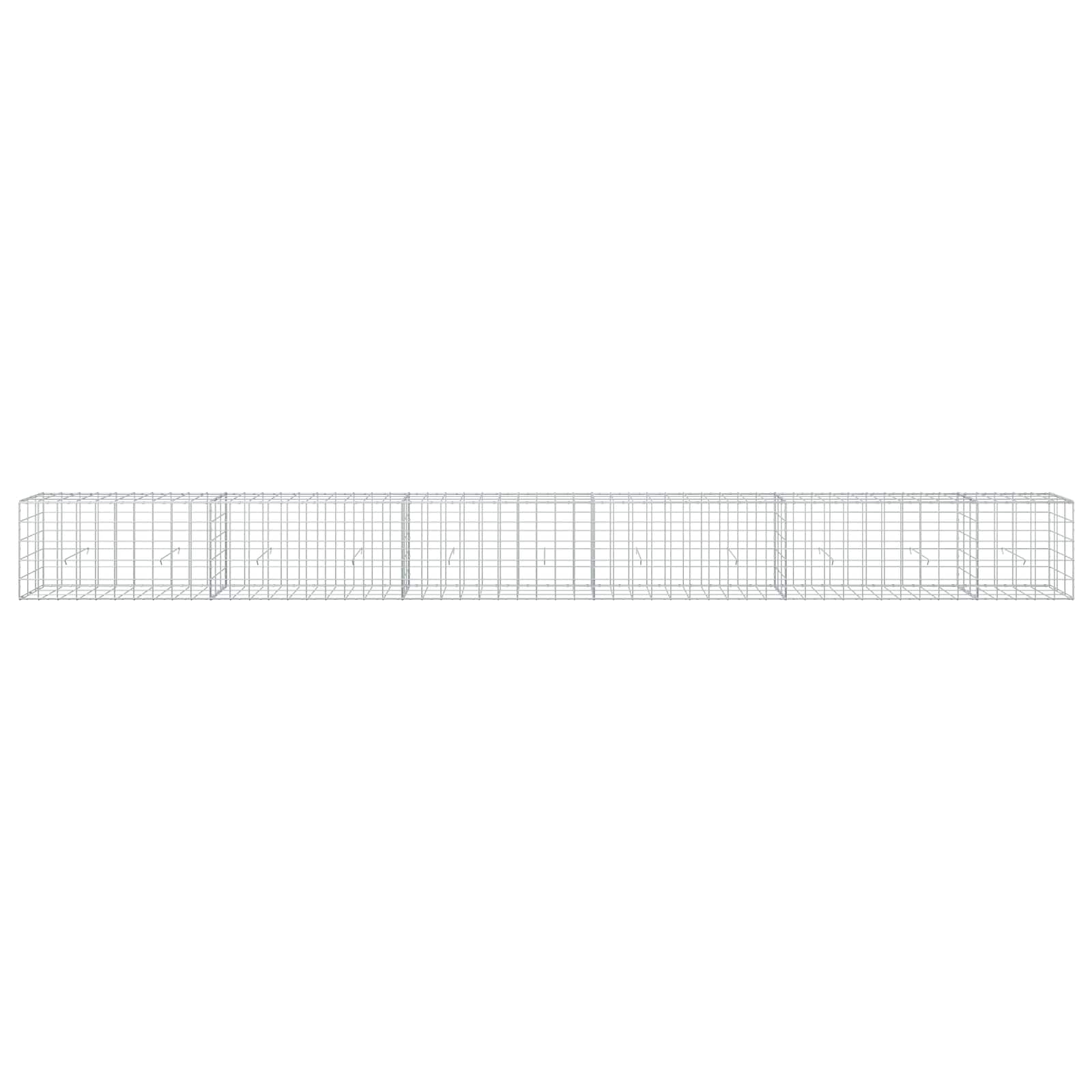 Gabion z žico 5 mm in mrežo 10x10 cm 550x30x50 cm