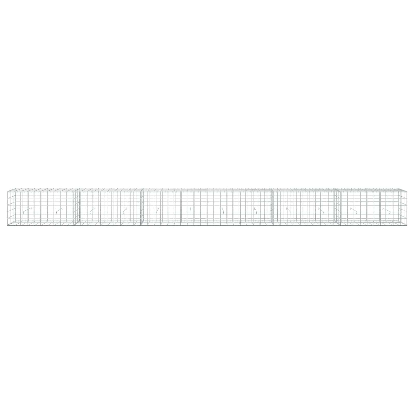 Gabion z žico 5 mm in mrežo 10x10 cm 600x30x50 cm