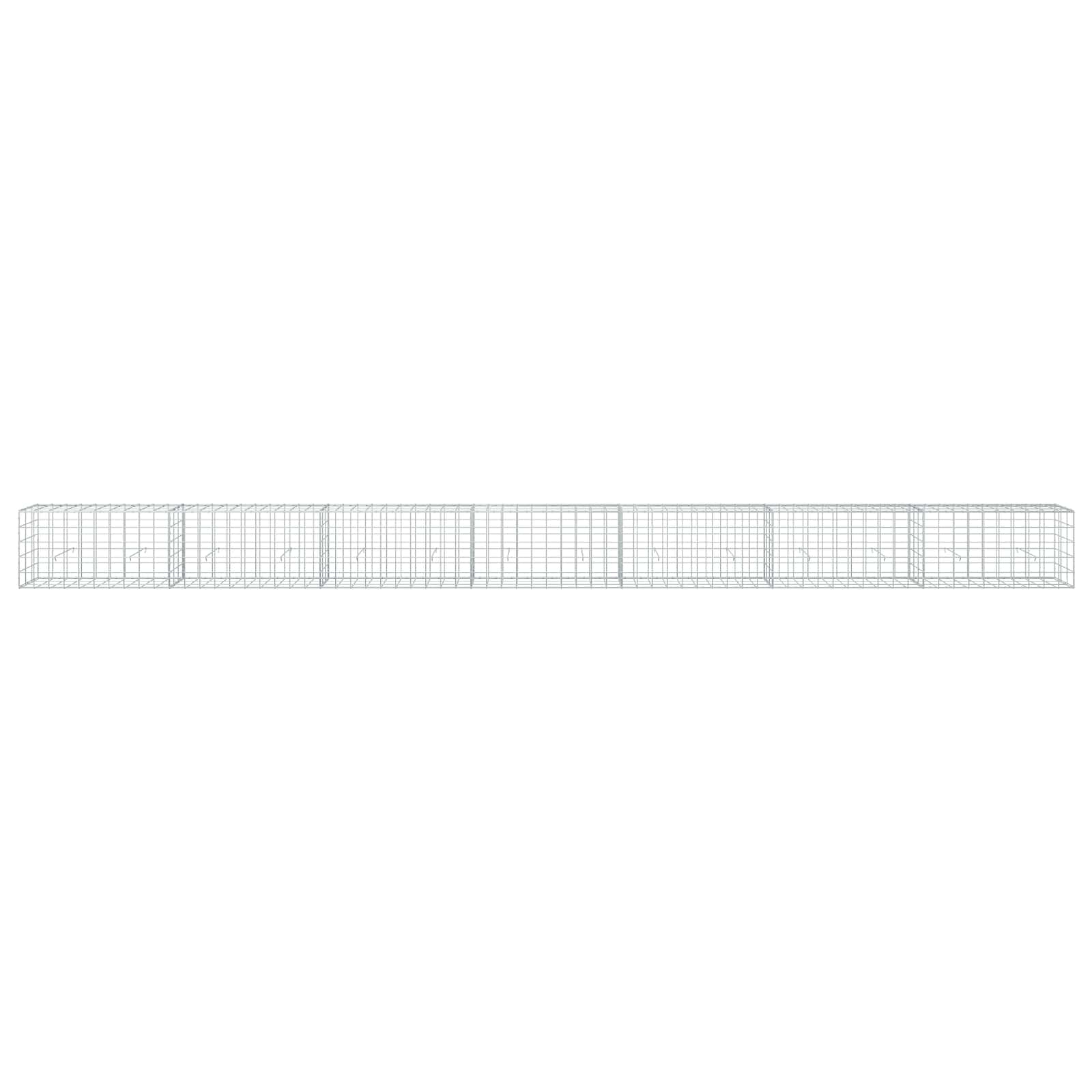 vidaXL Gabione mit 5 mm Draht und 10x10 cm Maschen 700x30x50 cm – Bild 3