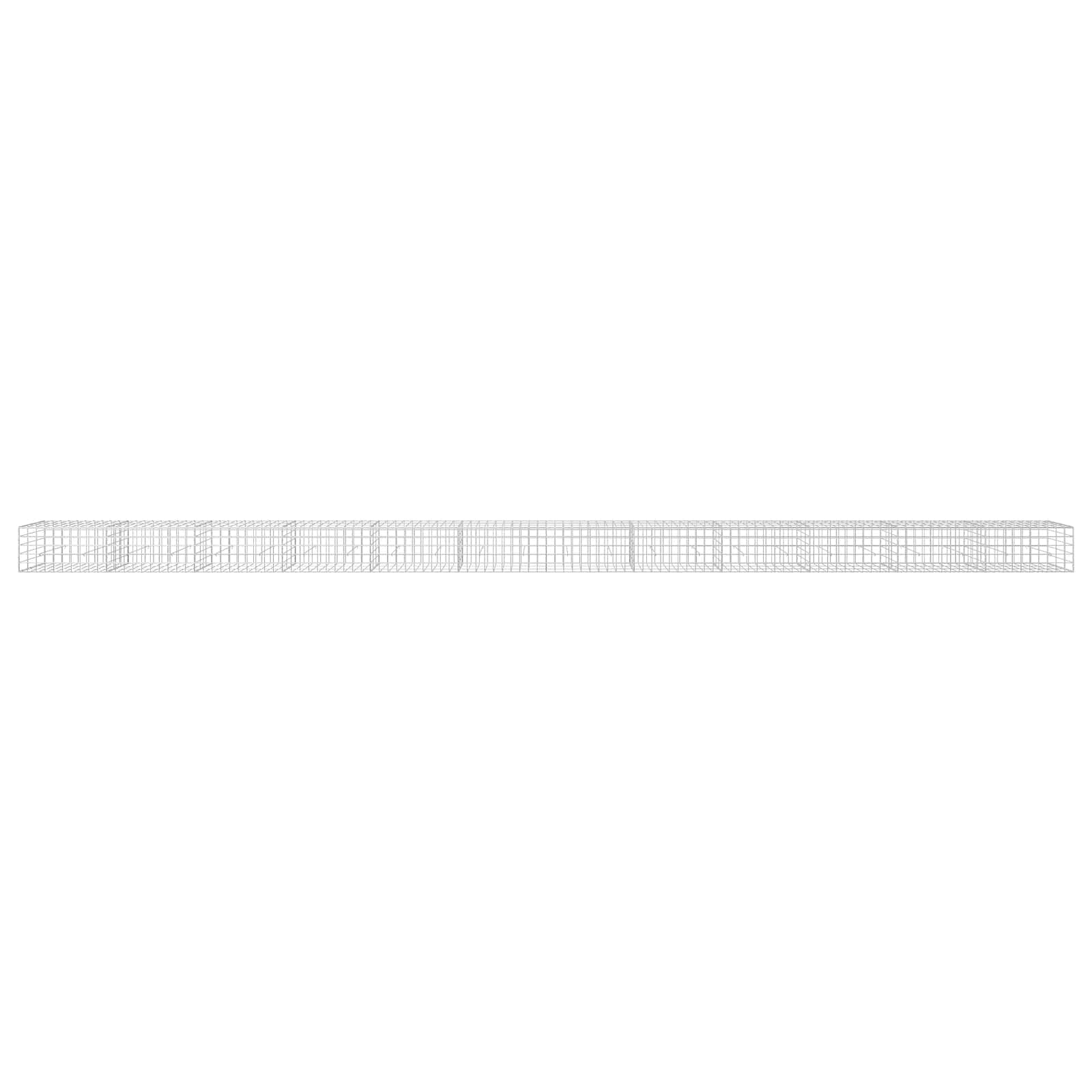 Gabion z žico 5 mm in mrežo 10x10 cm 1200x30x50 cm
