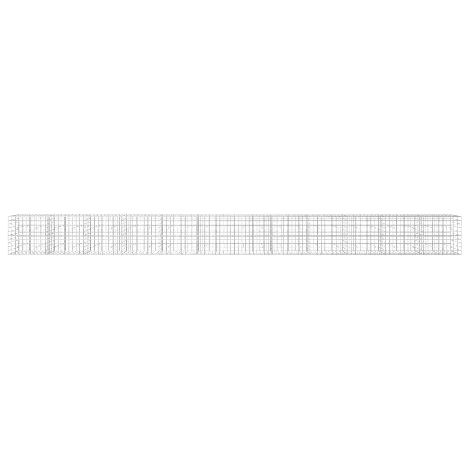 Gabion z žico 5 mm in mrežo 10x10 cm 1200x30x100 cm