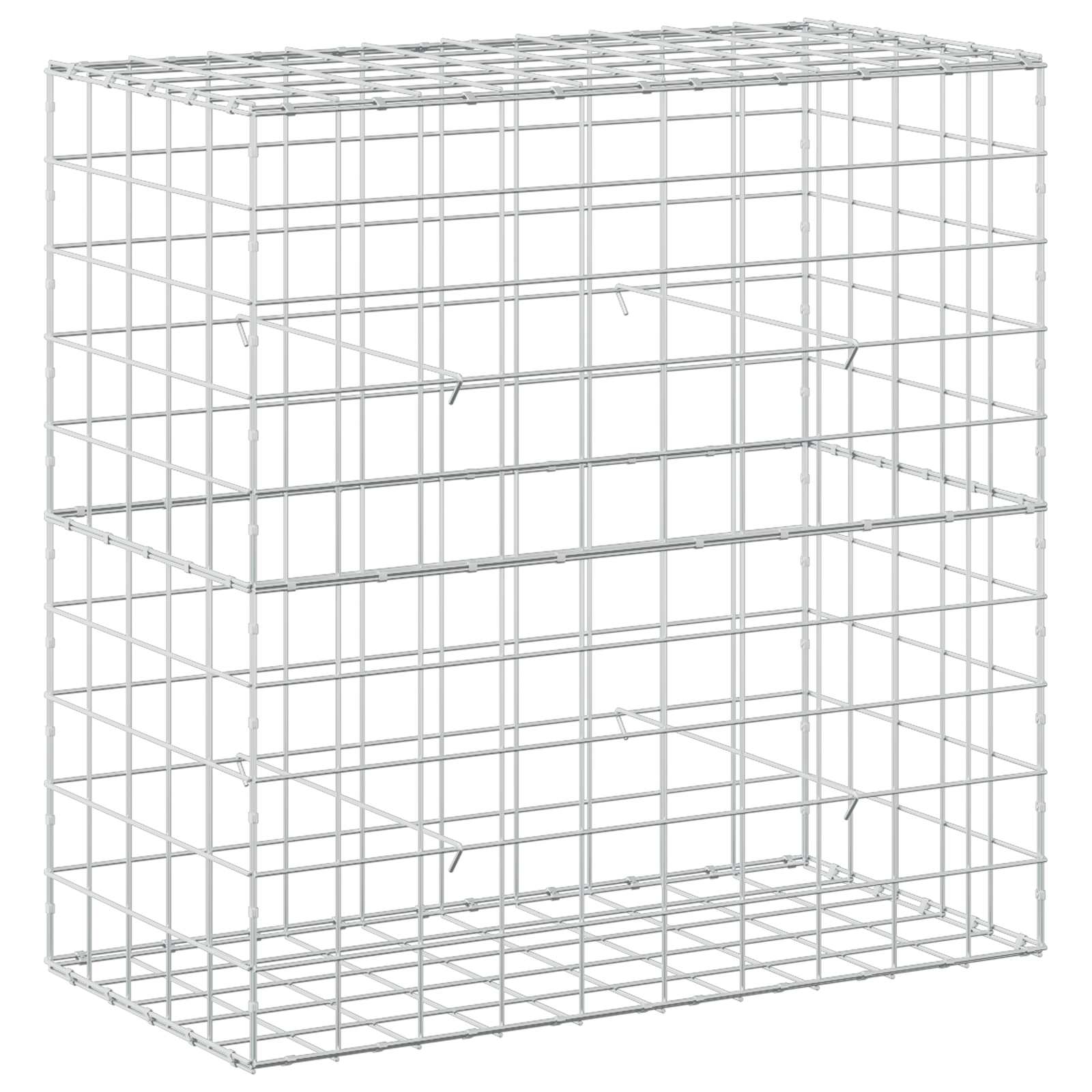 Gabion z žico 5 mm in mrežo 10x10 cm 100x50x100 cm