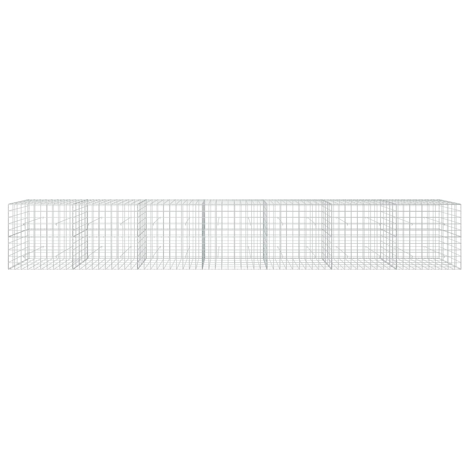 vidaXL - Gabion - met - 5 - mm - Draad - en - 10x10 - cm - Gaas - 700x50x100 - cm