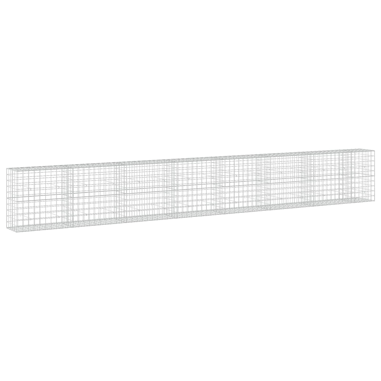 vidaXL Gabion cu Fir de 5 mm și Plasă de 10x10 cm 750x50x100 cm