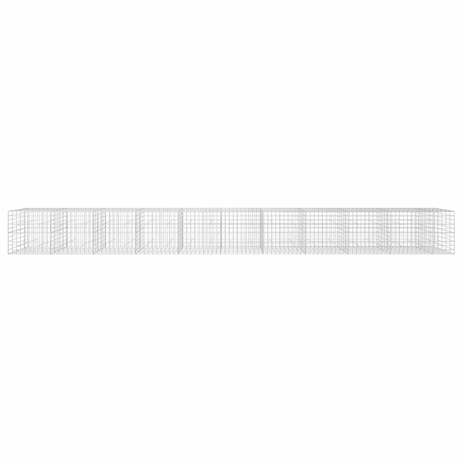 vidaXL - Gabion - met - 5 - mm - Draad - en - 10x10 - cm - Gaas - 1050x50x100 - cm