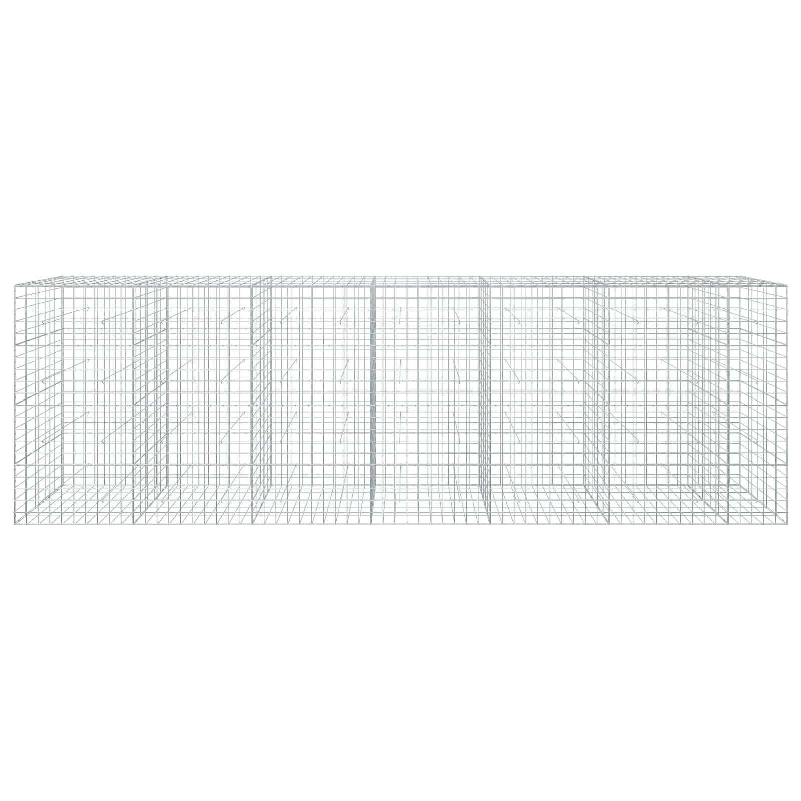 vidaXL - Gabion - met - 5 - mm - Draad - en - 10x10 - cm - Gaas - 650x50x200 - cm