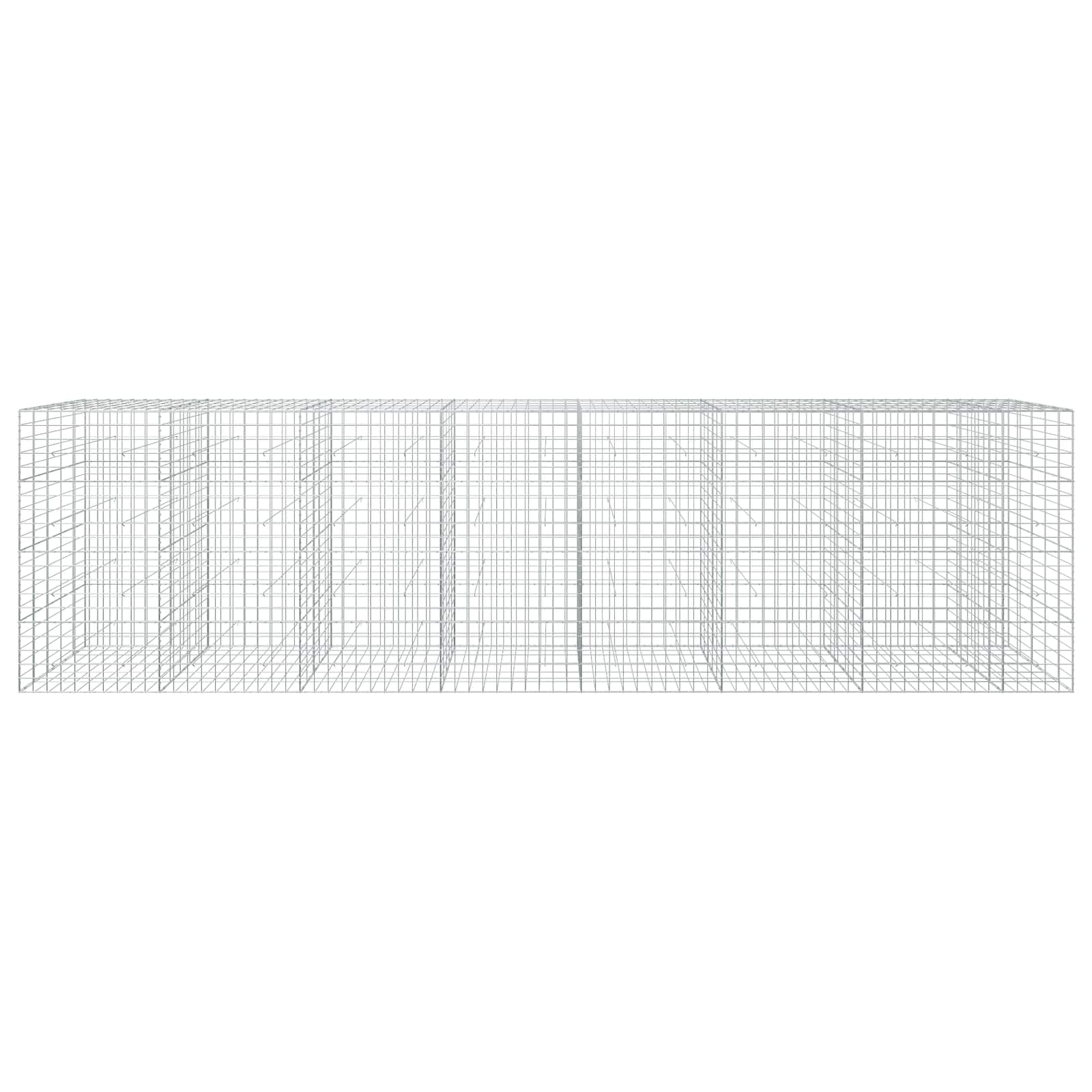 vidaXL - Gabion - met - 5 - mm - Draad - en - 10x10 - cm - Gaas - 750x50x200 - cm