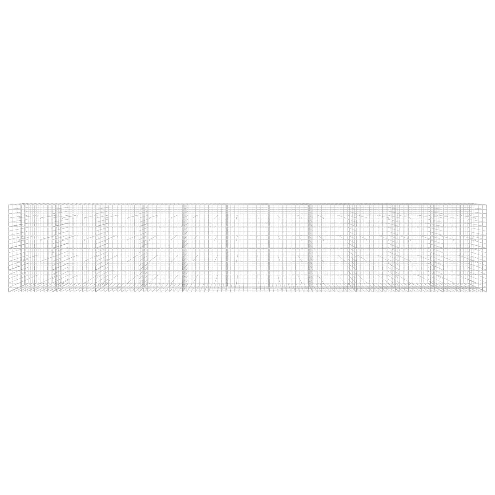 Gabion z žico 5 mm in mrežo 10x10 cm 1100x50x200 cm