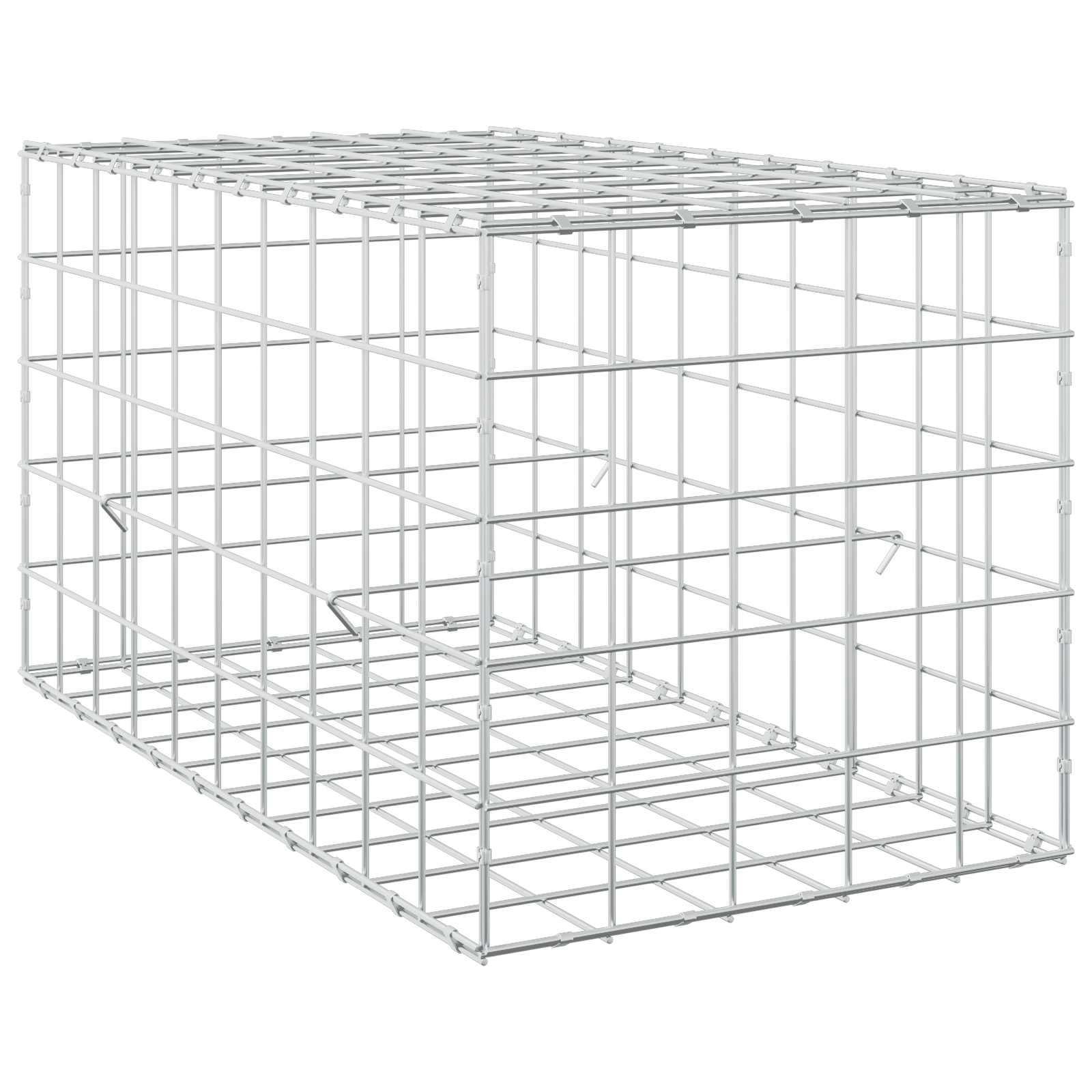 Gabion z žico 5 mm in mrežo 10x10 cm 50x100x50 cm