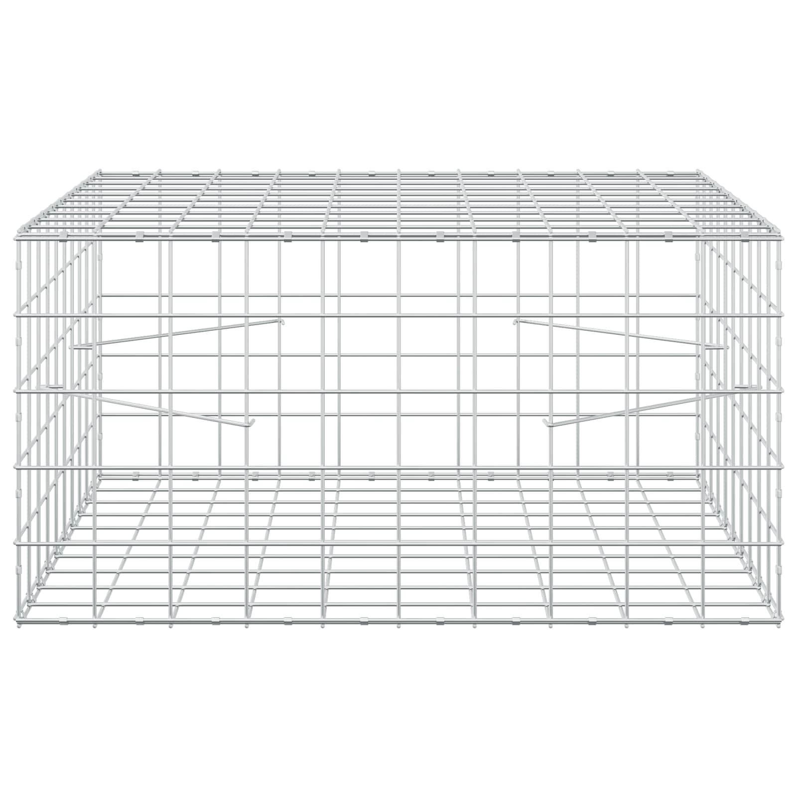 Gabion z žico 5 mm in mrežo 10x10 cm 100x100x50 cm