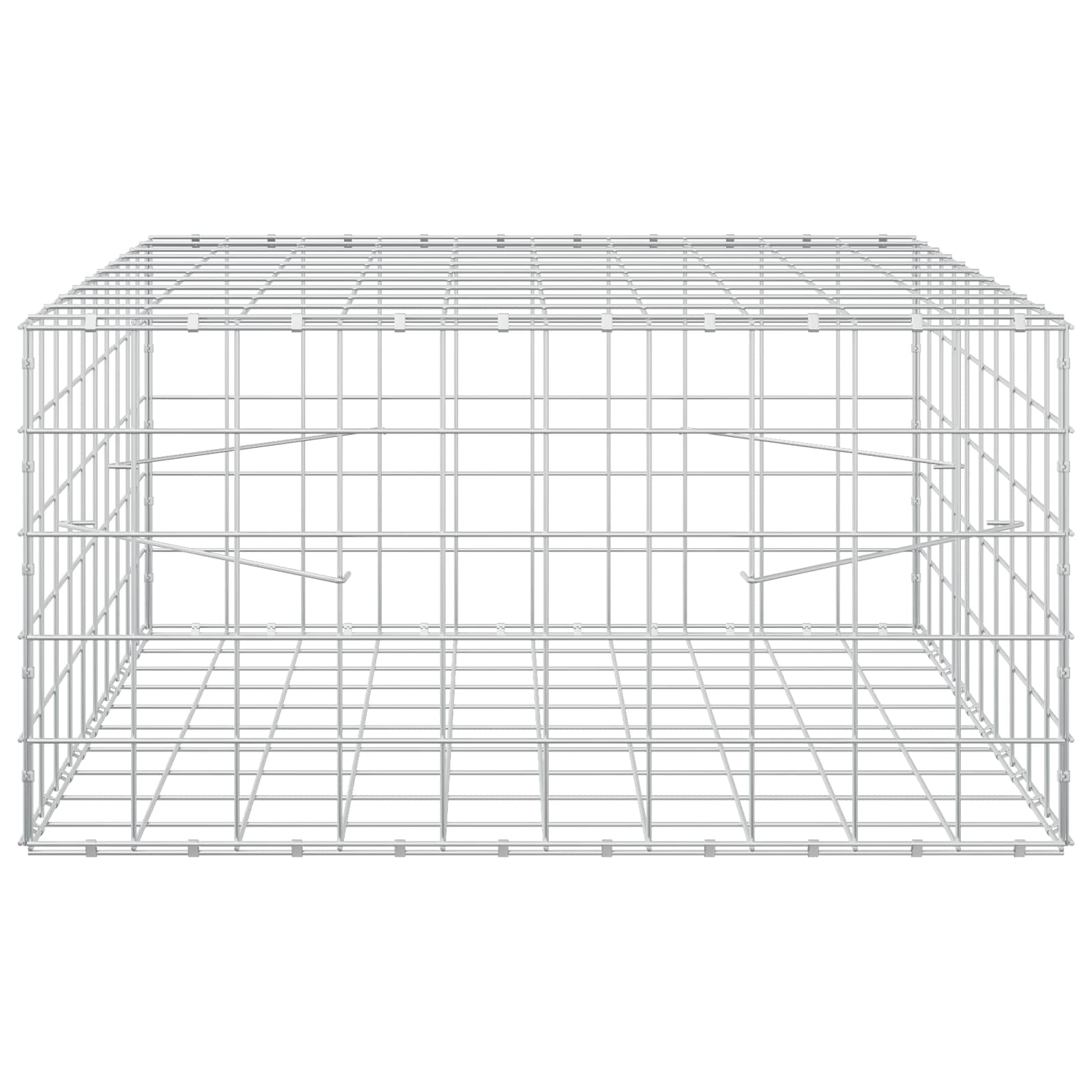 Gabion z žico 5 mm in mrežo 10x10 cm 100x100x50 cm