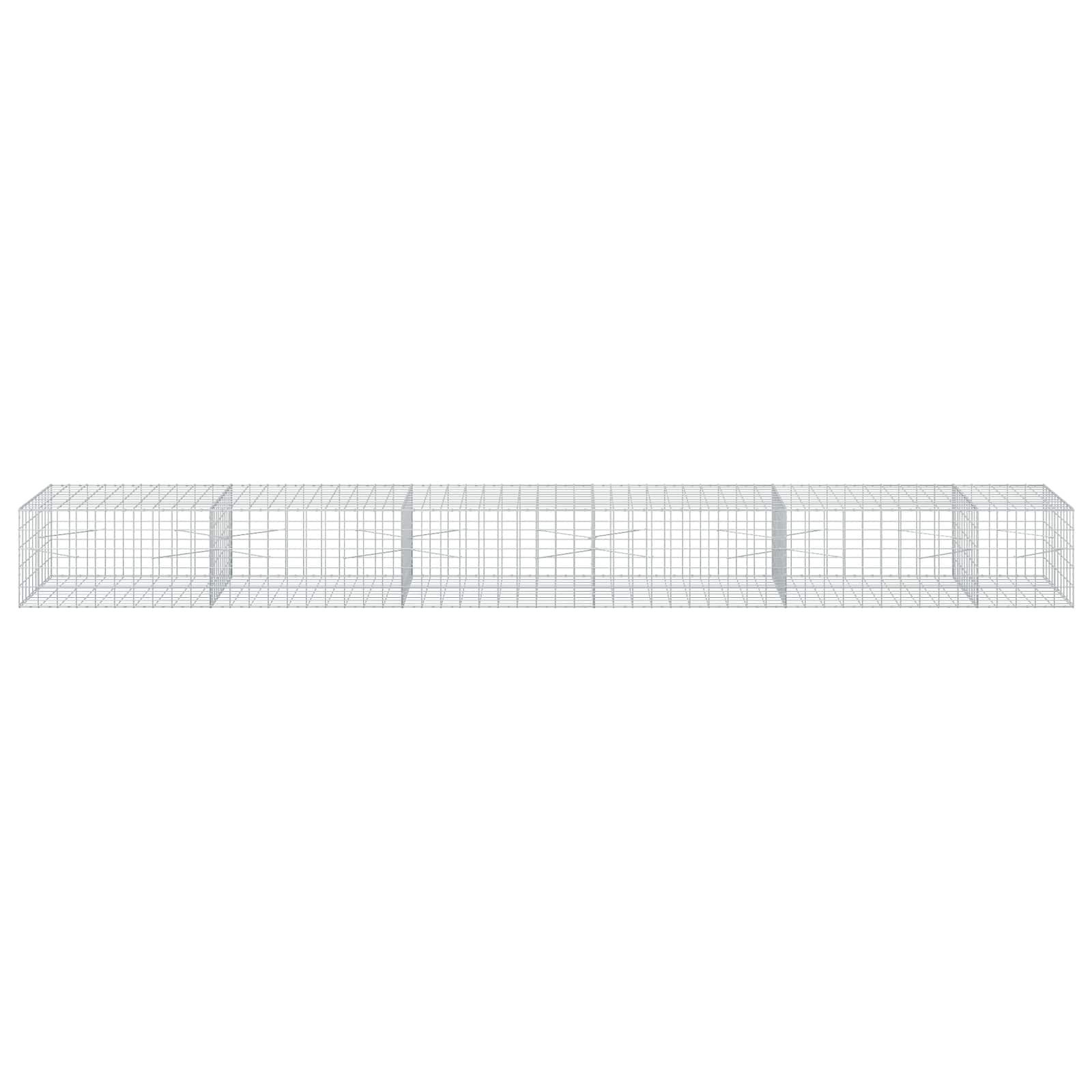 vidaXL Gabione mit 5 mm Draht und 10x10 cm Maschen 550x100x50 cm – Bild 3