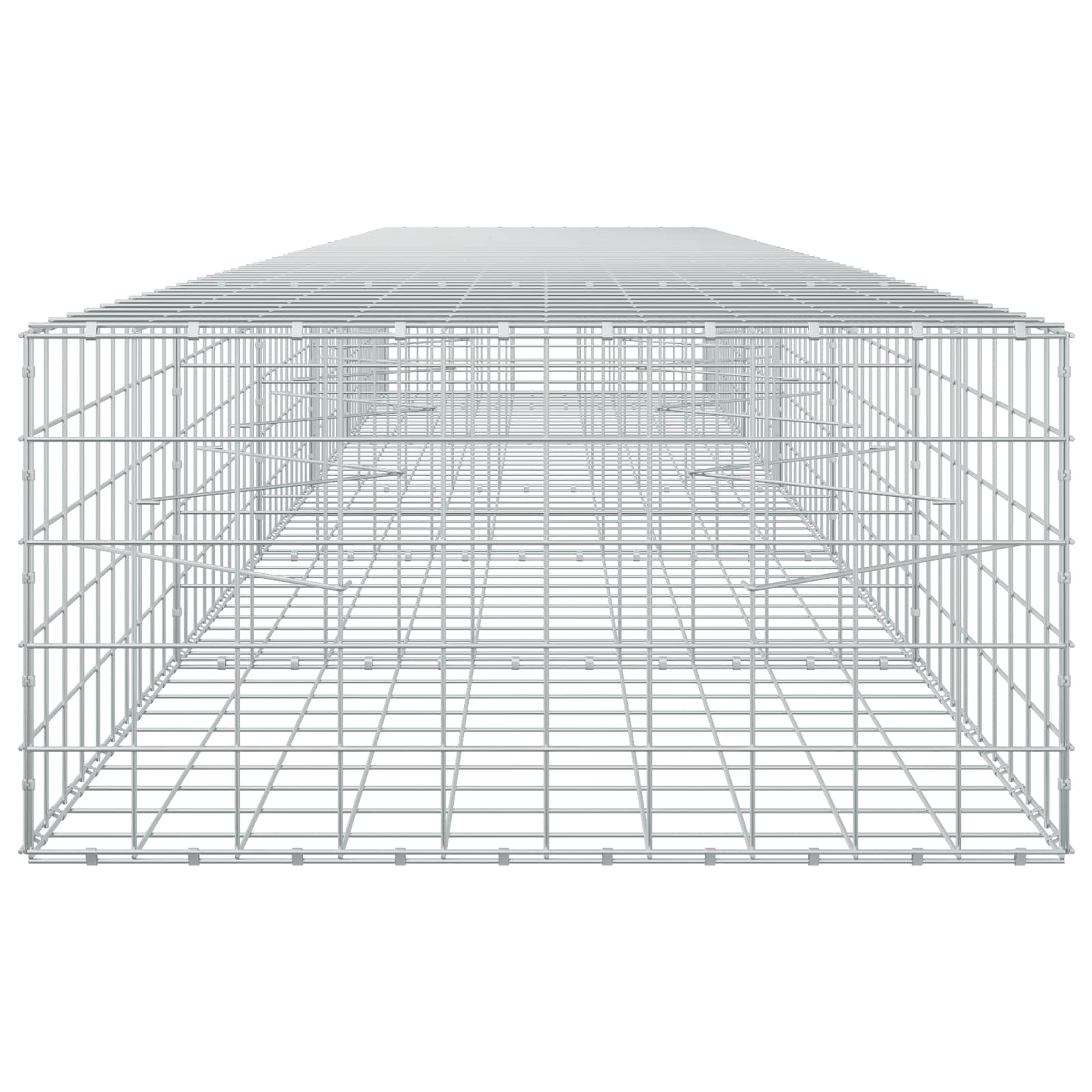 vidaXL Gabione mit 5 mm Draht und 10x10 cm Maschen 550x100x50 cm – Bild 4