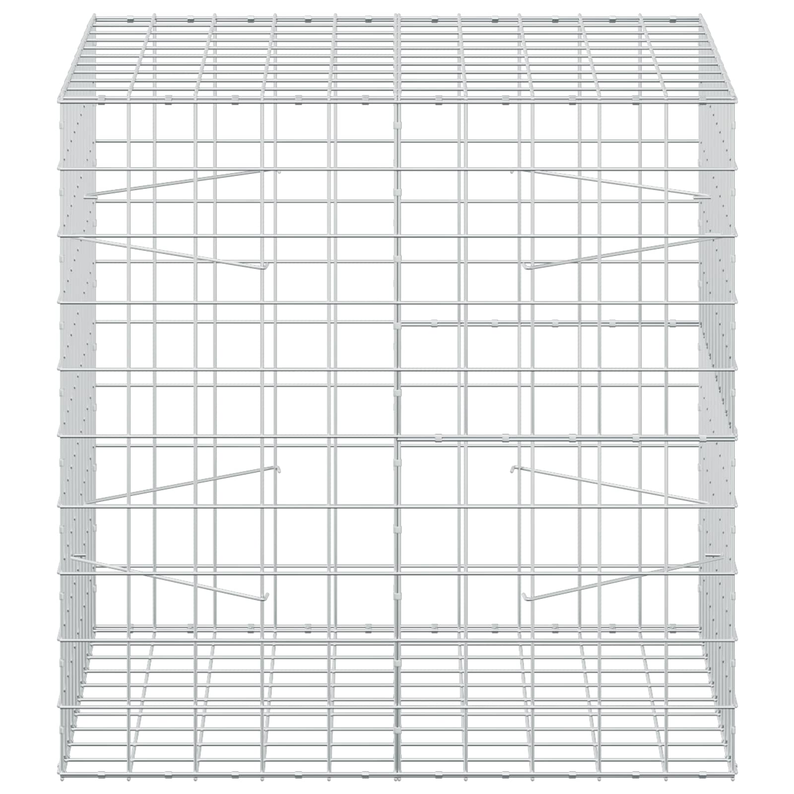 Gabion z žico 5 mm in mrežo 10x10 cm 100x100x100 cm