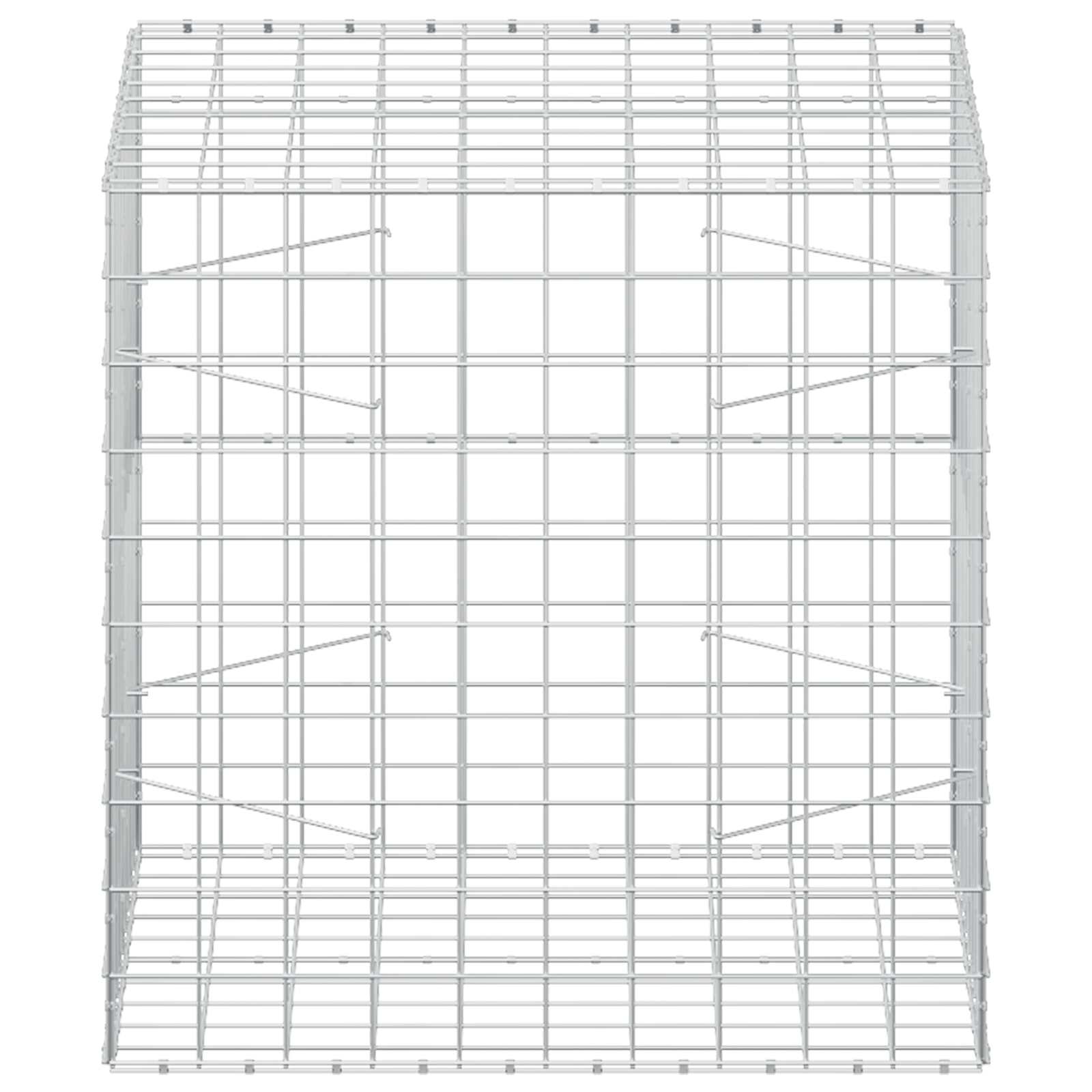 Gabion z žico 5 mm in mrežo 10x10 cm 100x100x100 cm