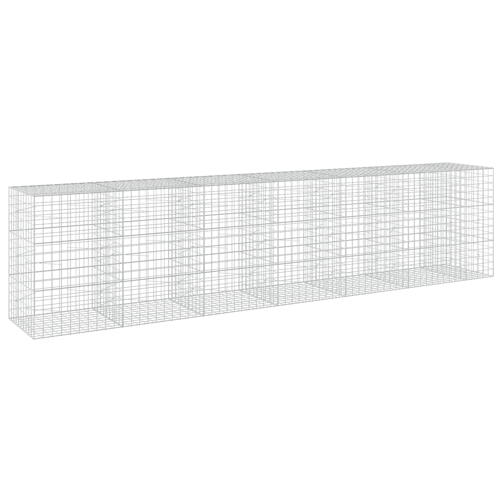 vidaXL Gabion cu Fir de 5 mm și Plasă de 10x10 cm 650x100x150 cm