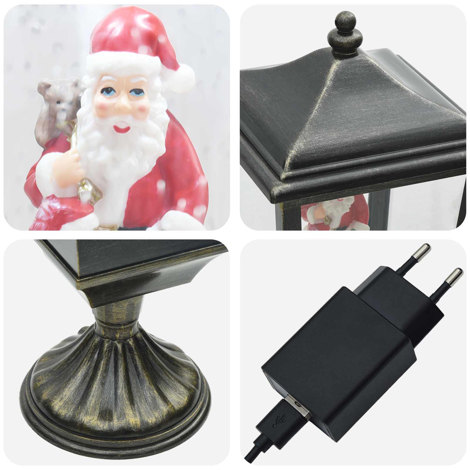 vidaXL Weihnachtslaterne ESPOO Kaltes Weiß 20,5 x 20,5 x 52 cm – Bild 7