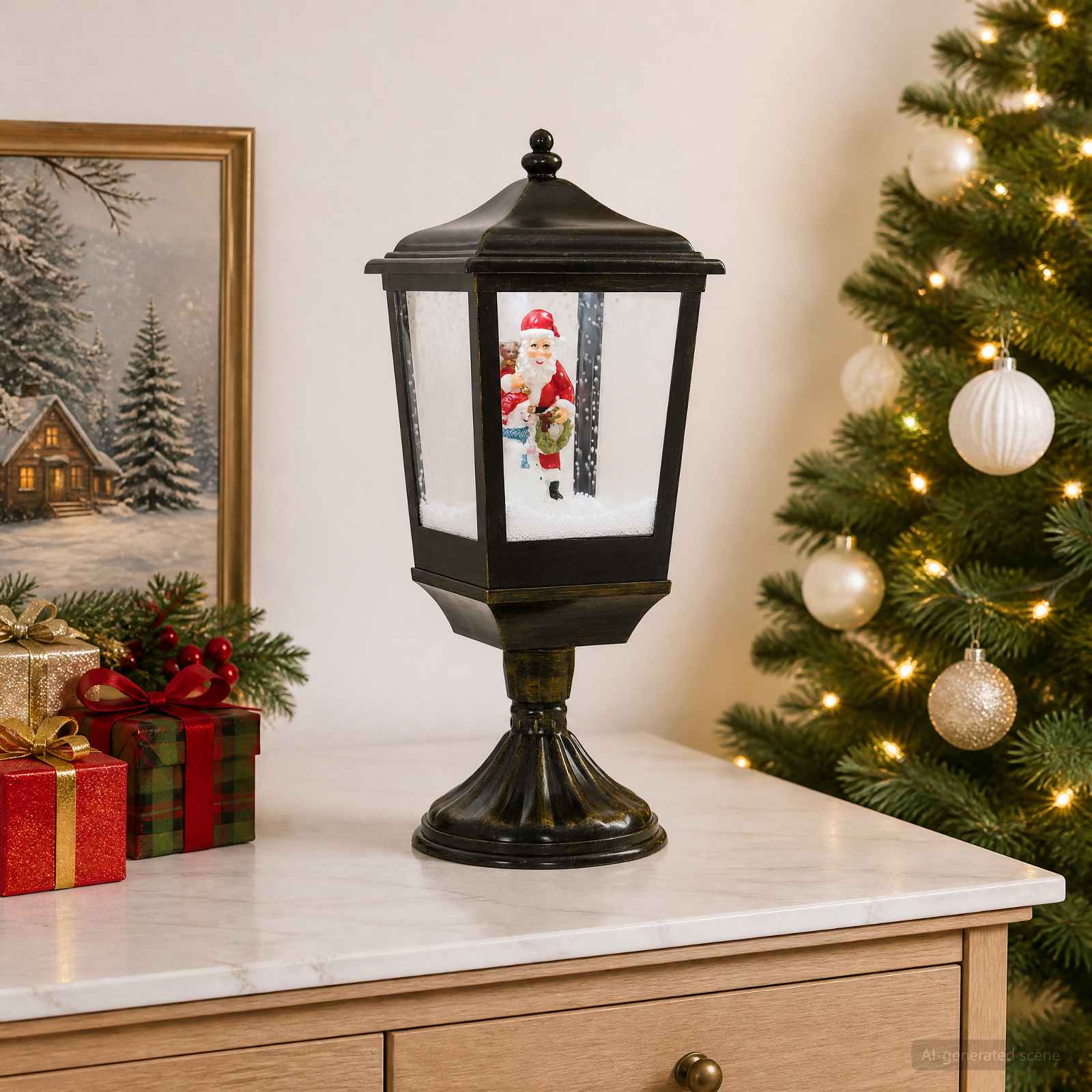 vidaXL Weihnachtslaterne ESPOO Kaltes Weiß 20,5 x 20,5 x 52 cm – Bild 3