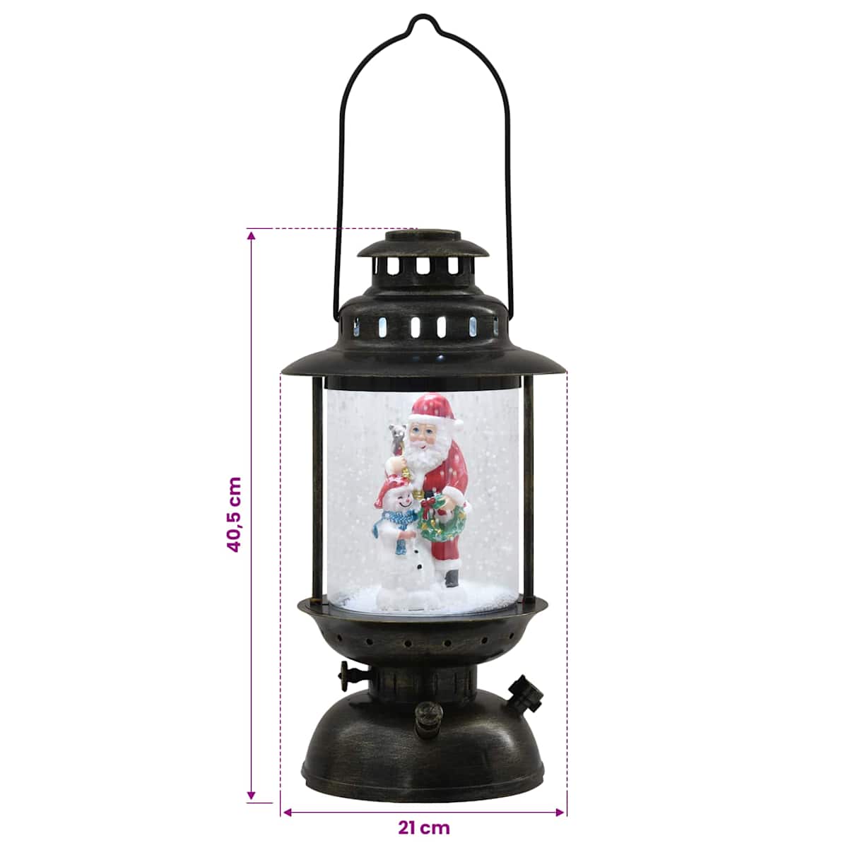 Christmas Lantern ESPOO Kold hvid Ø 21 x 40,5 cm - Billede 8