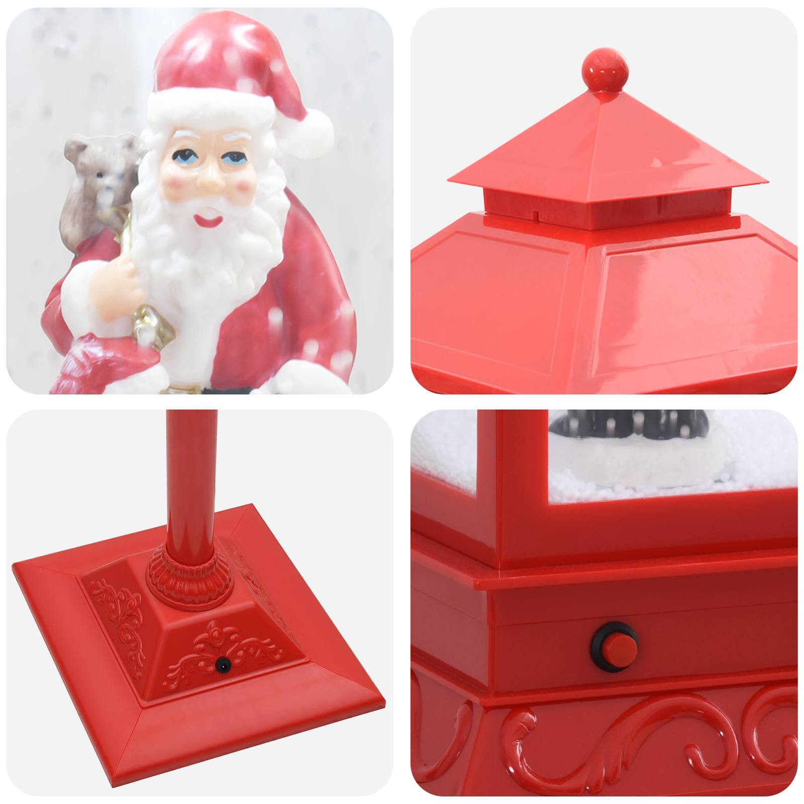 vidaXL Weihnachtslaterne ESPOO Kaltweiß 26,5 x 26,5 x 150 cm – Bild 7