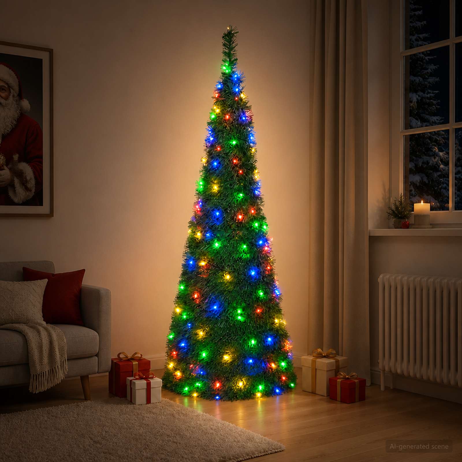 Pop-up LED božično drevo 180 cm 150 LED PVC Zelena