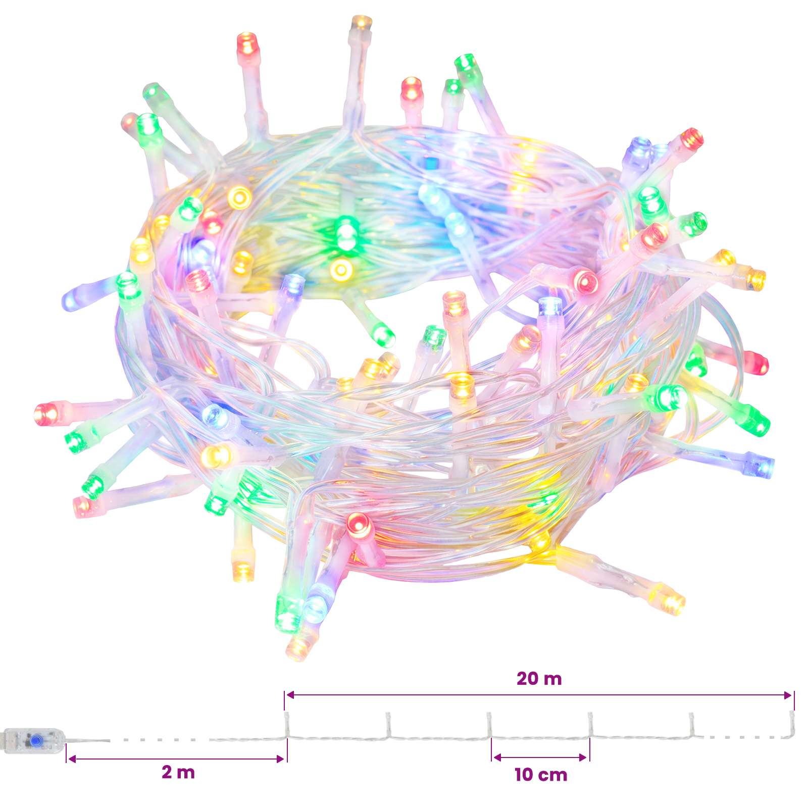 Pop Up LED Christmas Tree 200 LEDs size guide