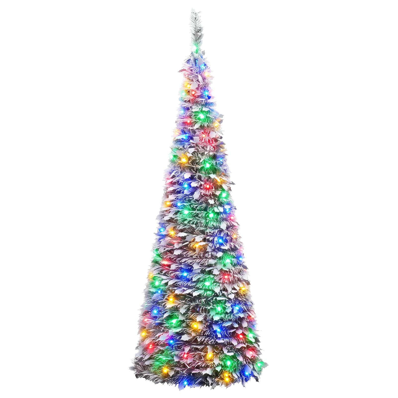 Pop-up LED božično drevo 120 cm 50 LED PVC Zelena in bela