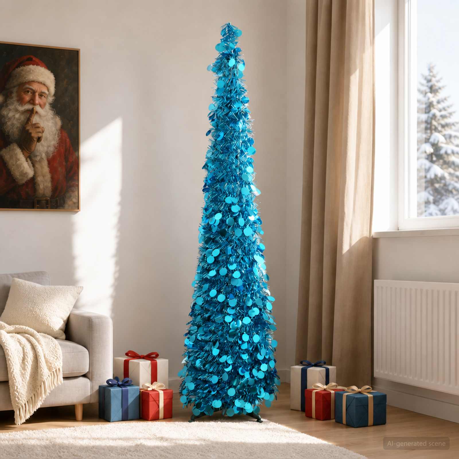 Pop-up božično drevo 180 cm PET Modra