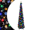 vidaXL Ladvat&auml;hega LED-tuledega pop-up-j&otilde;ulupuu 120 cm 50 LED-i PET