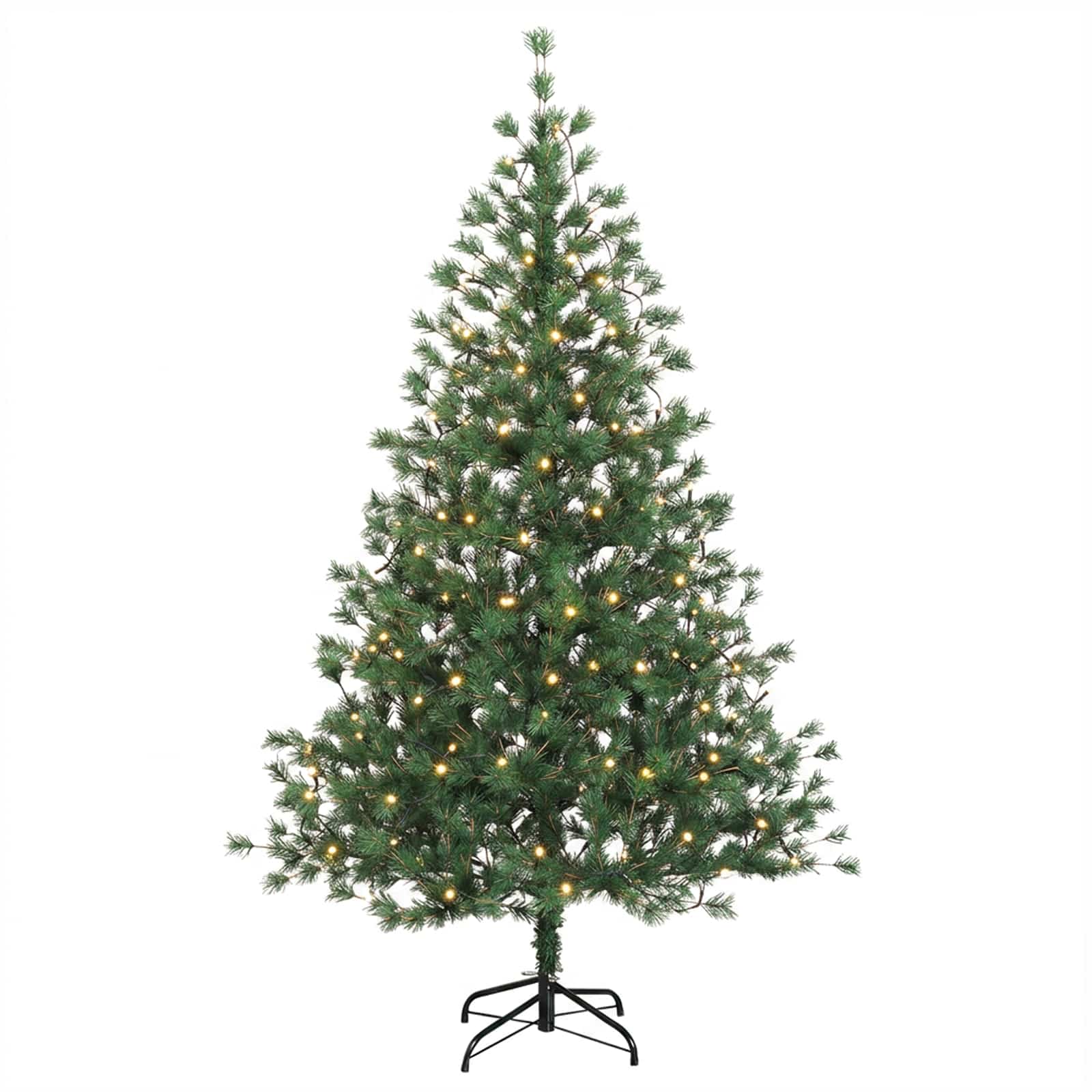Umetno Zložljivo Božično Drevo 120 cm 150 LED Toplo bela