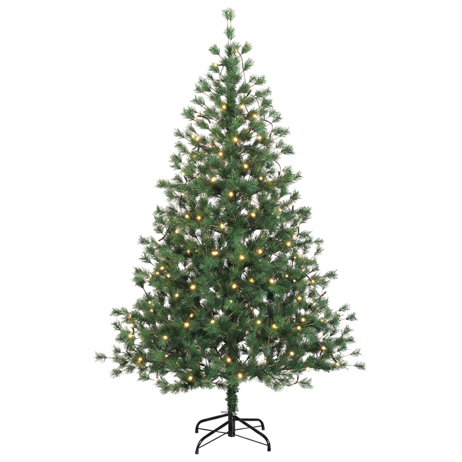 Umetno Zložljivo Božično Drevo 150 cm 150 LED Toplo bela