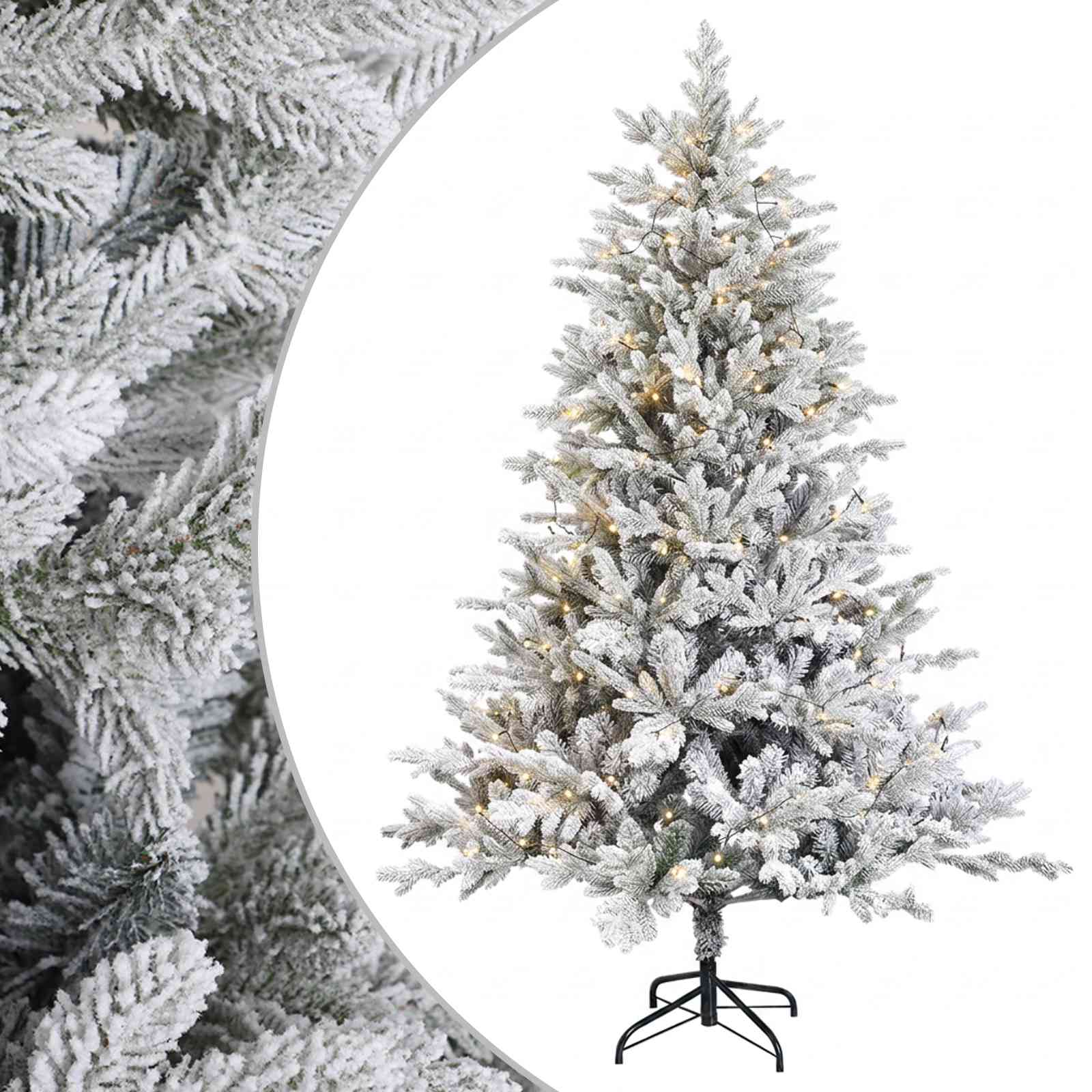 Umetno Zložljivo Božično Drevo 150 cm 150 LED Toplo bela